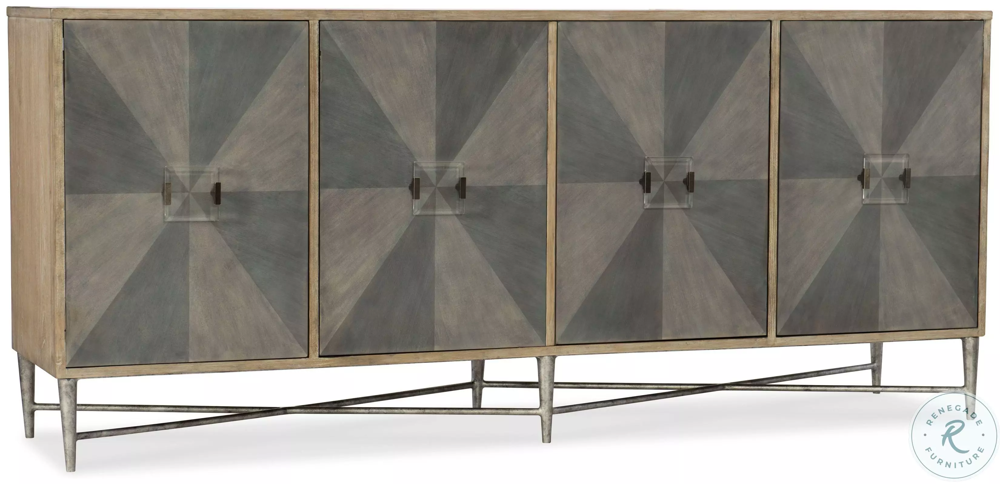 Dグレ　コレカ Melange Gray Zola Door Credenza from Hooker | Coleman Furniture