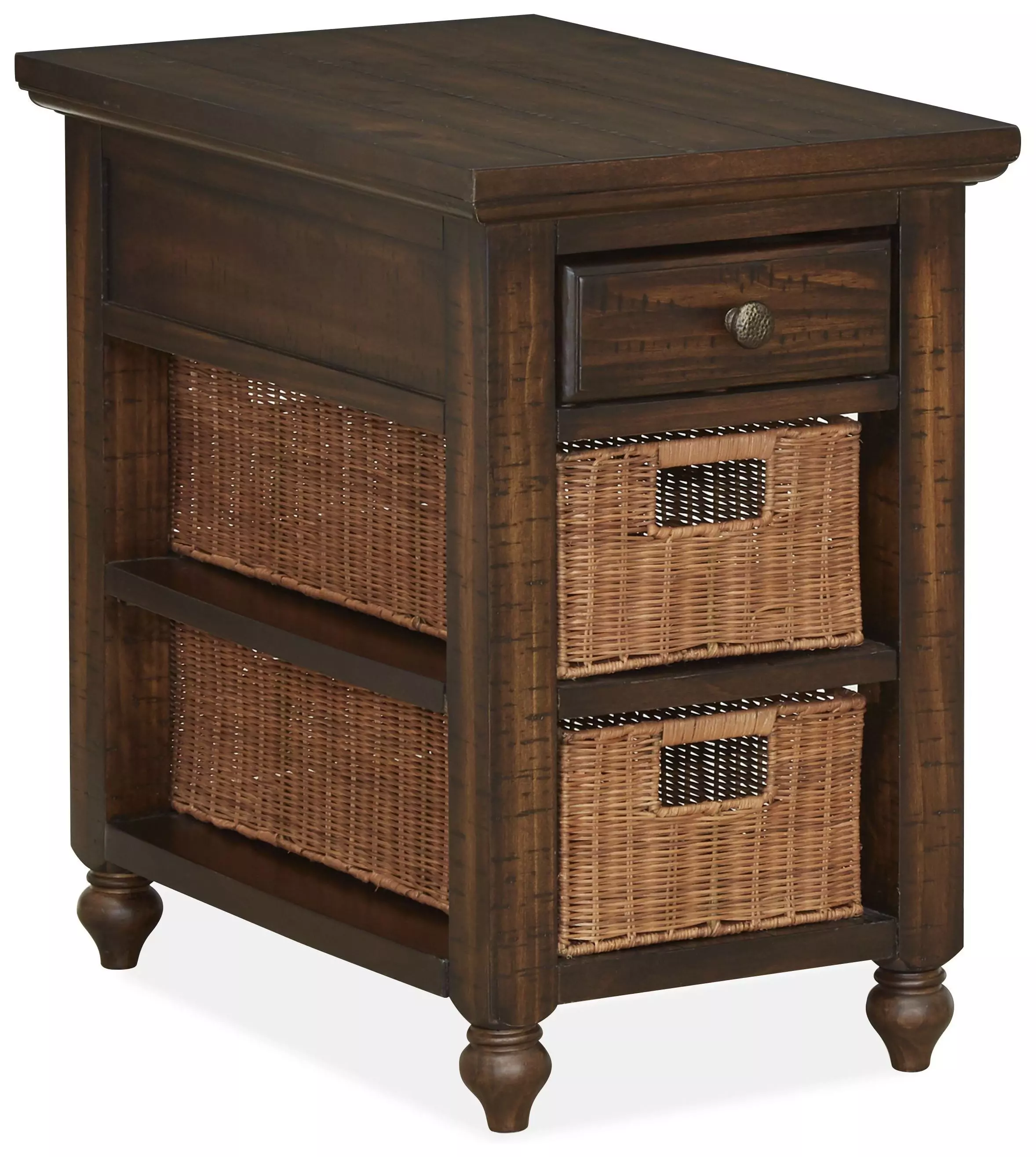 Harbor Lane Coffee Wood Rectangular Chairside End Table