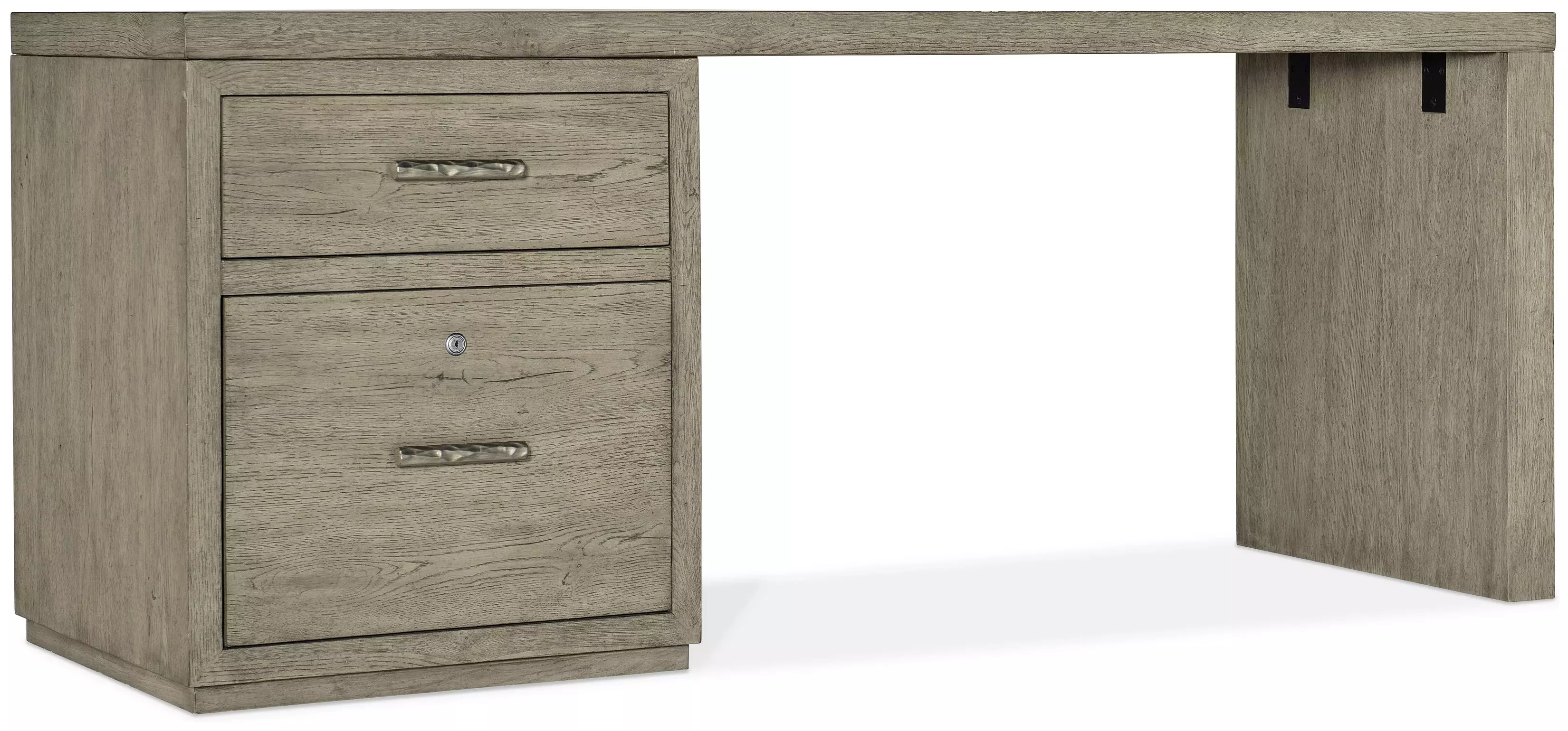 Linville Falls Soft Smoked Gray 72" Desk with One File Cabinet