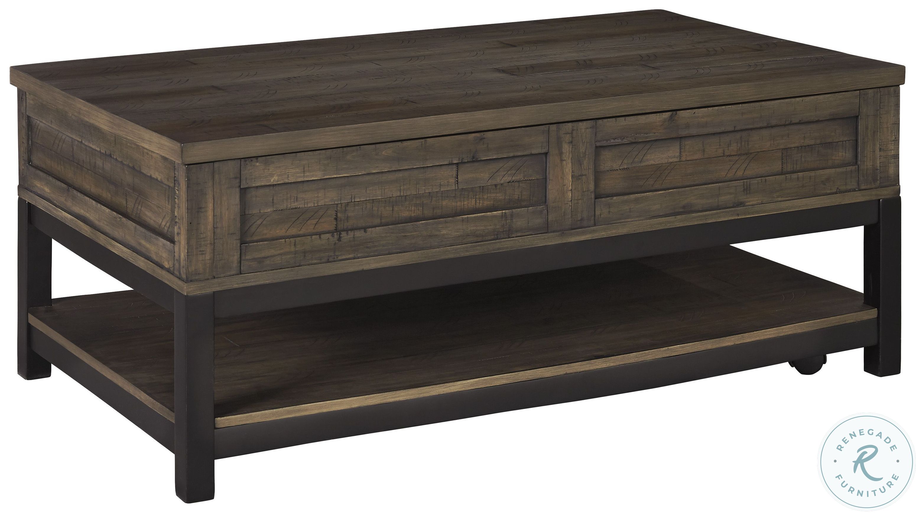 Johurst Grayish Brown Coffee Table Lift Top from Ashley | Coleman Furniture