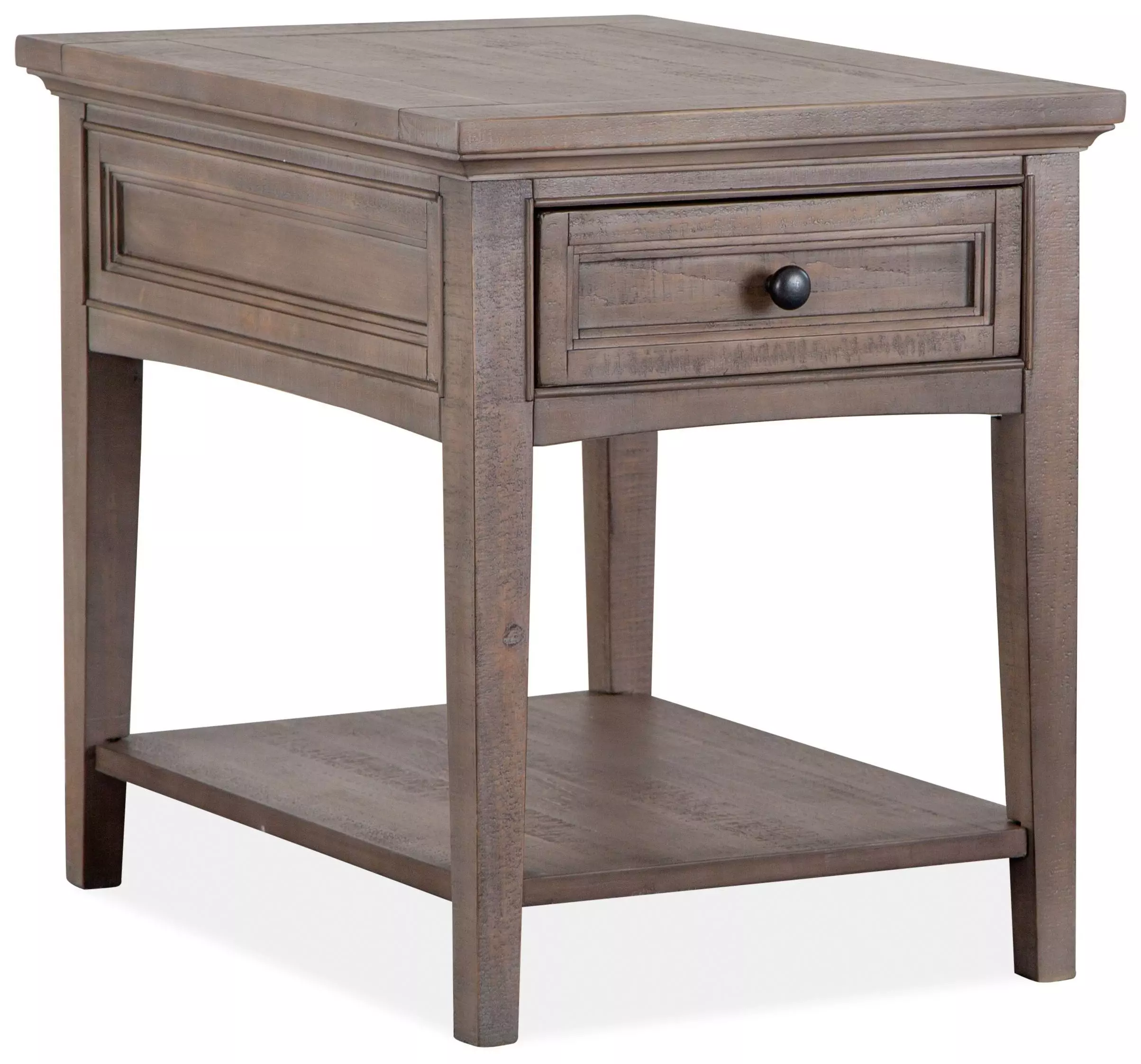 Paxton Place Dovetail Grey Rectangle End Table