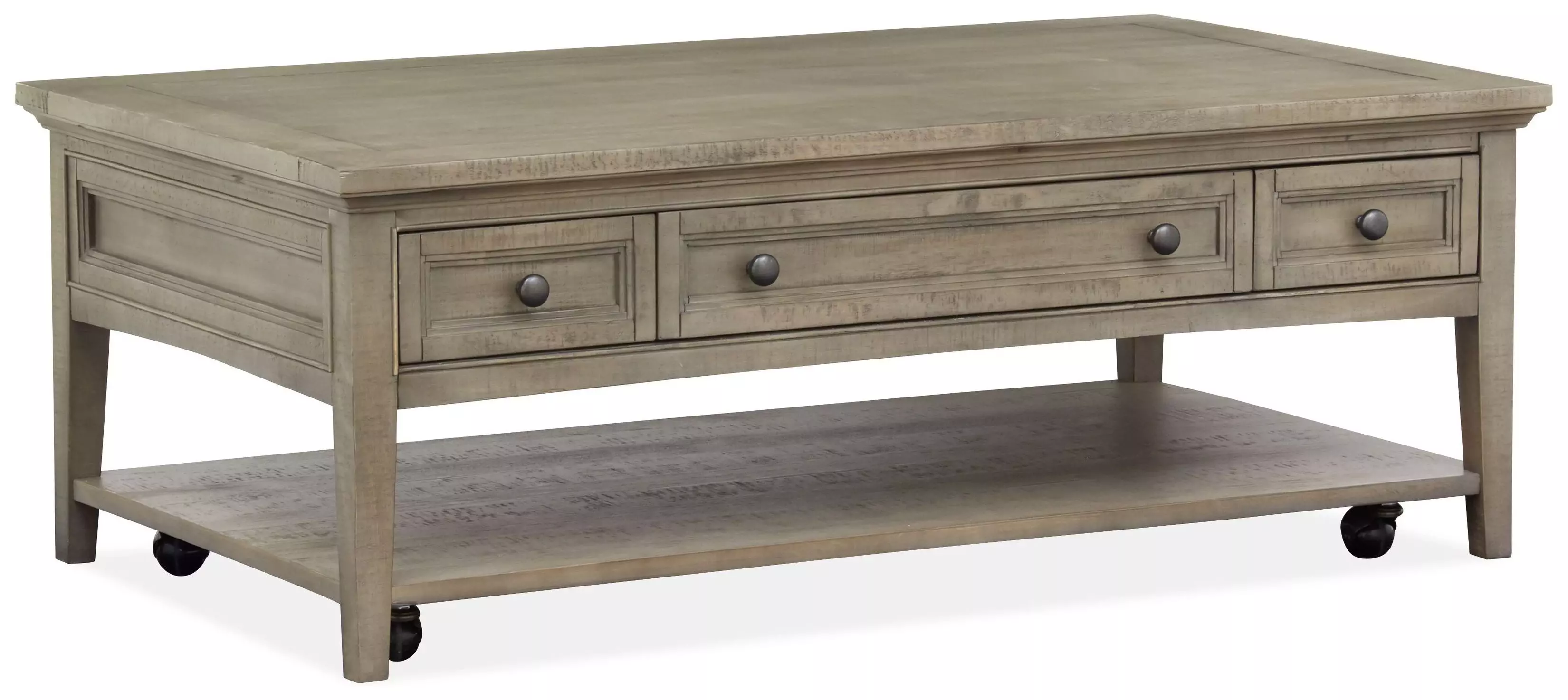 Ashton Grove Dovetail Grey Rectangle Castered Cocktail Table