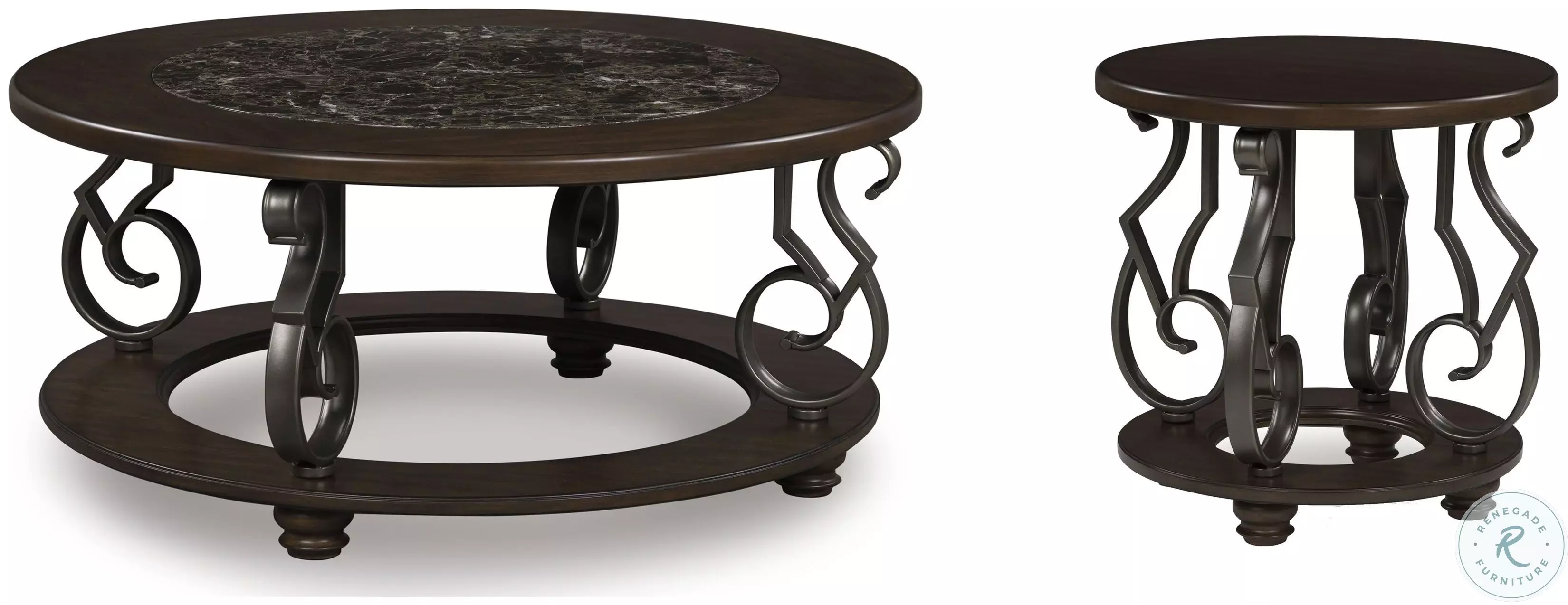 Frallyn Dark Brown Occasional Table Set from Ashley Furniture