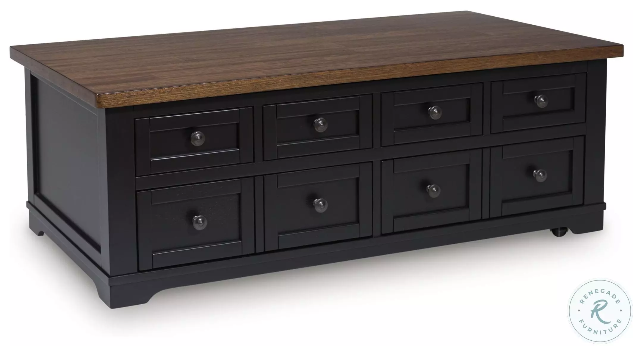Wildenauer Brown And Black Lift Top Coffee Table From Ashley