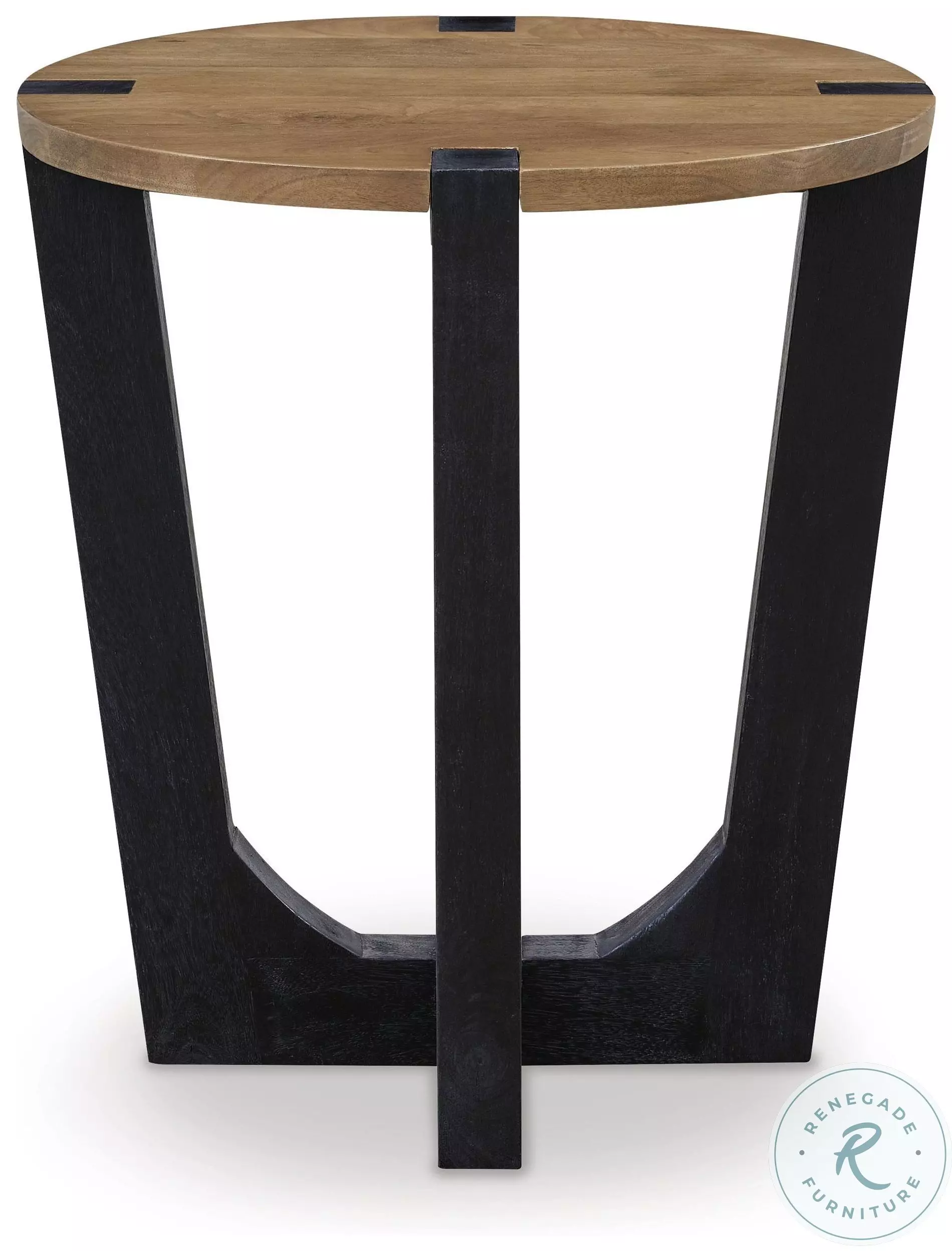 Hanneforth Brown And Black End Table From Ashley Furniture