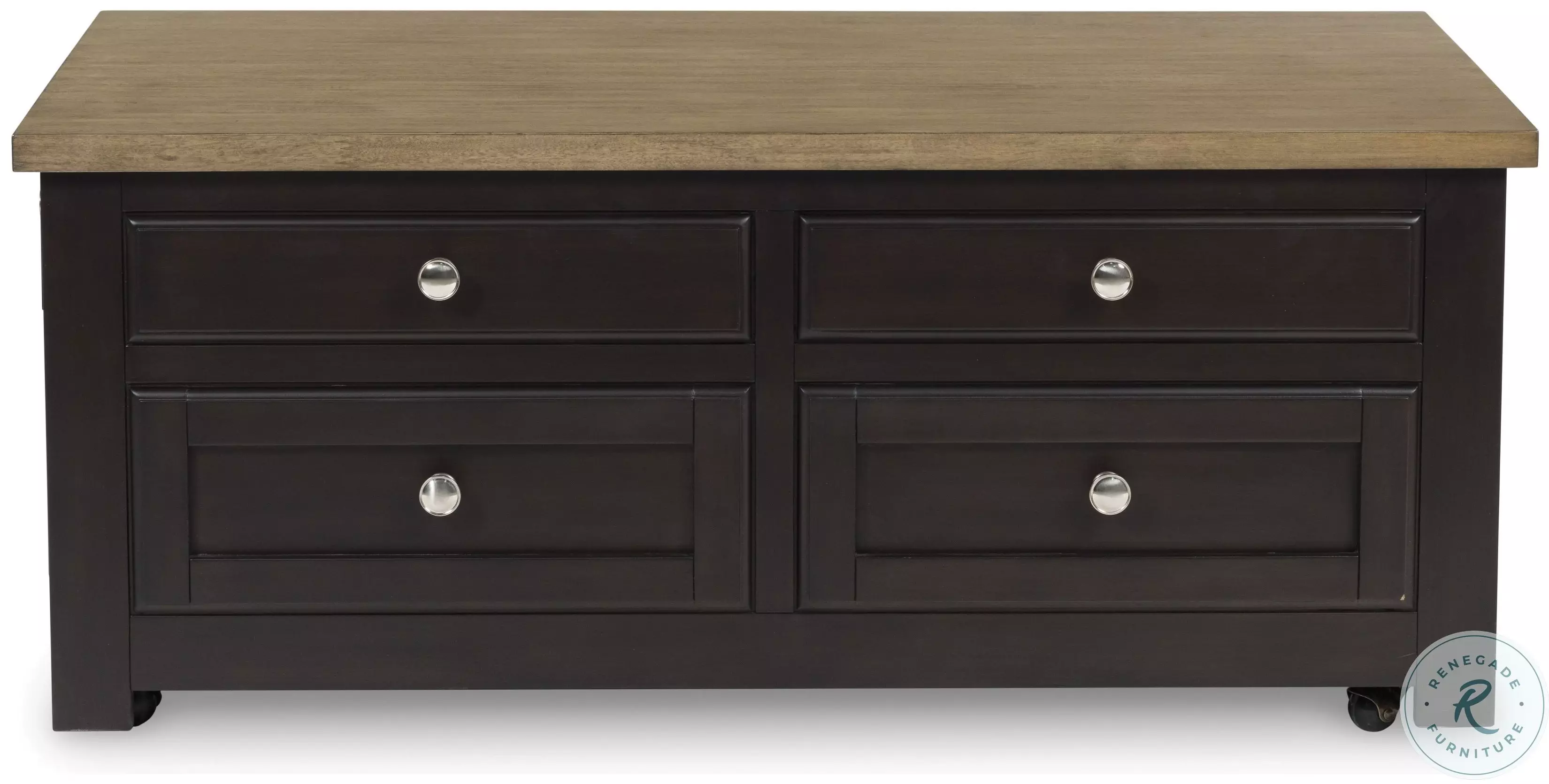 Drazmine Light wood And Dark Chocolate Lift Top Occasional Table