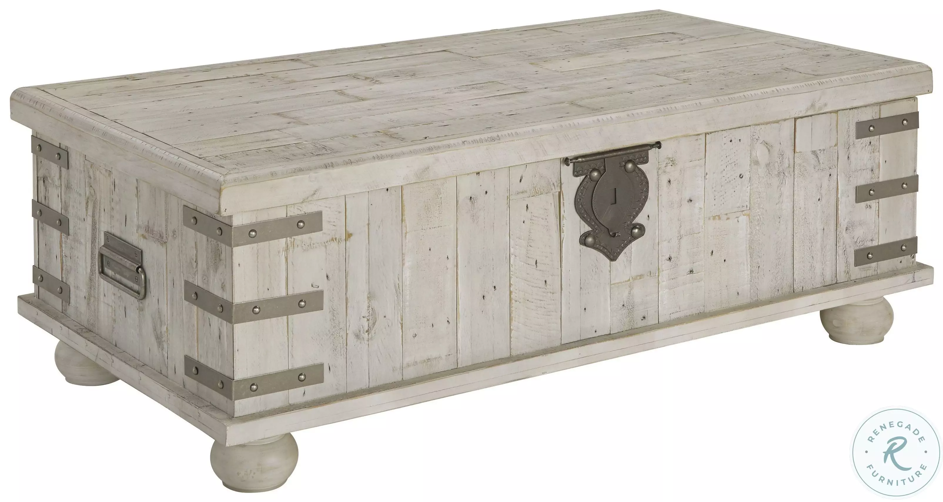 Carynhurst White Wash Gray Lift Top Cocktail Table from Ashley