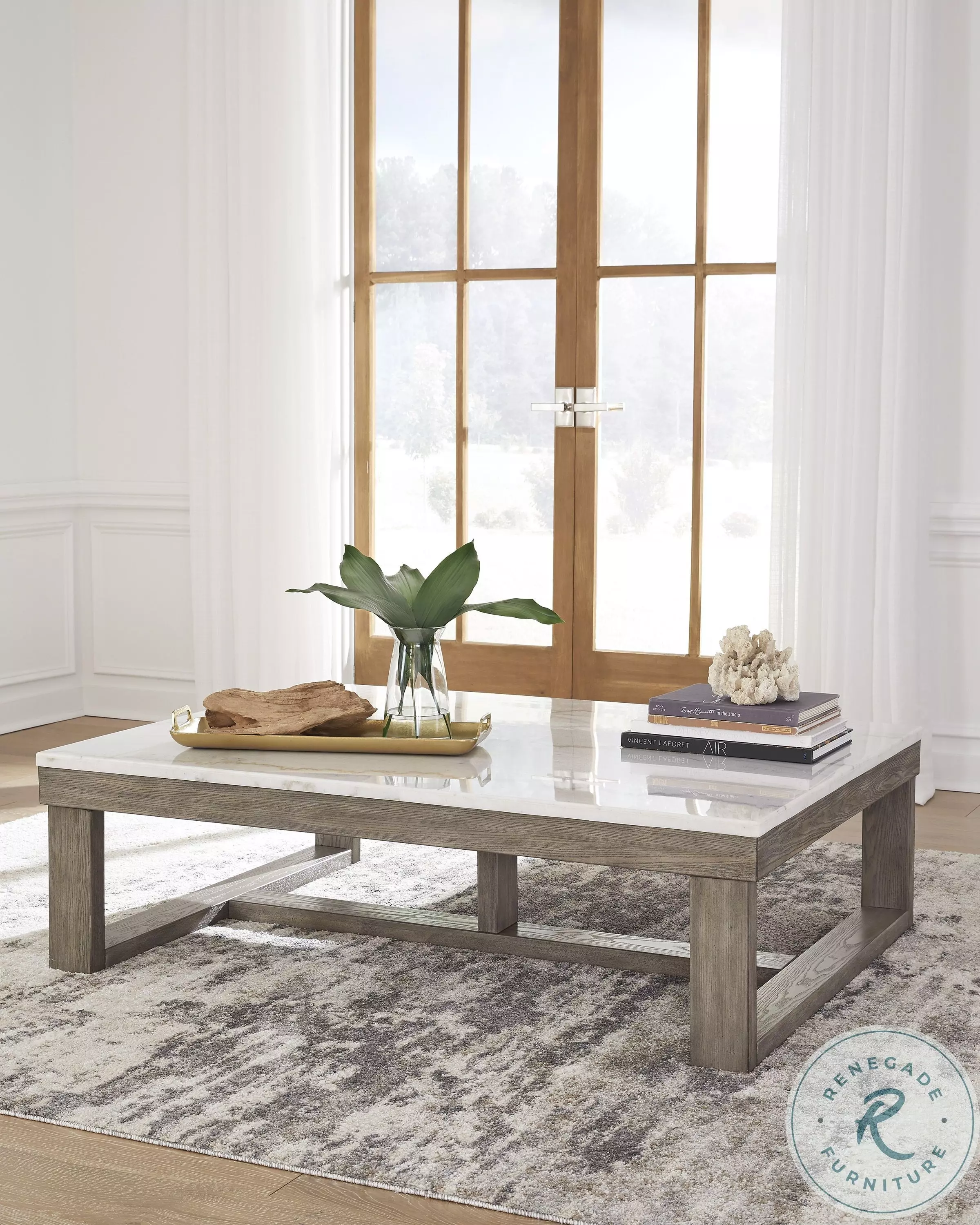 LIFE FURNITURE TH ASH LOW TABLE テーブル（Polished Concrete