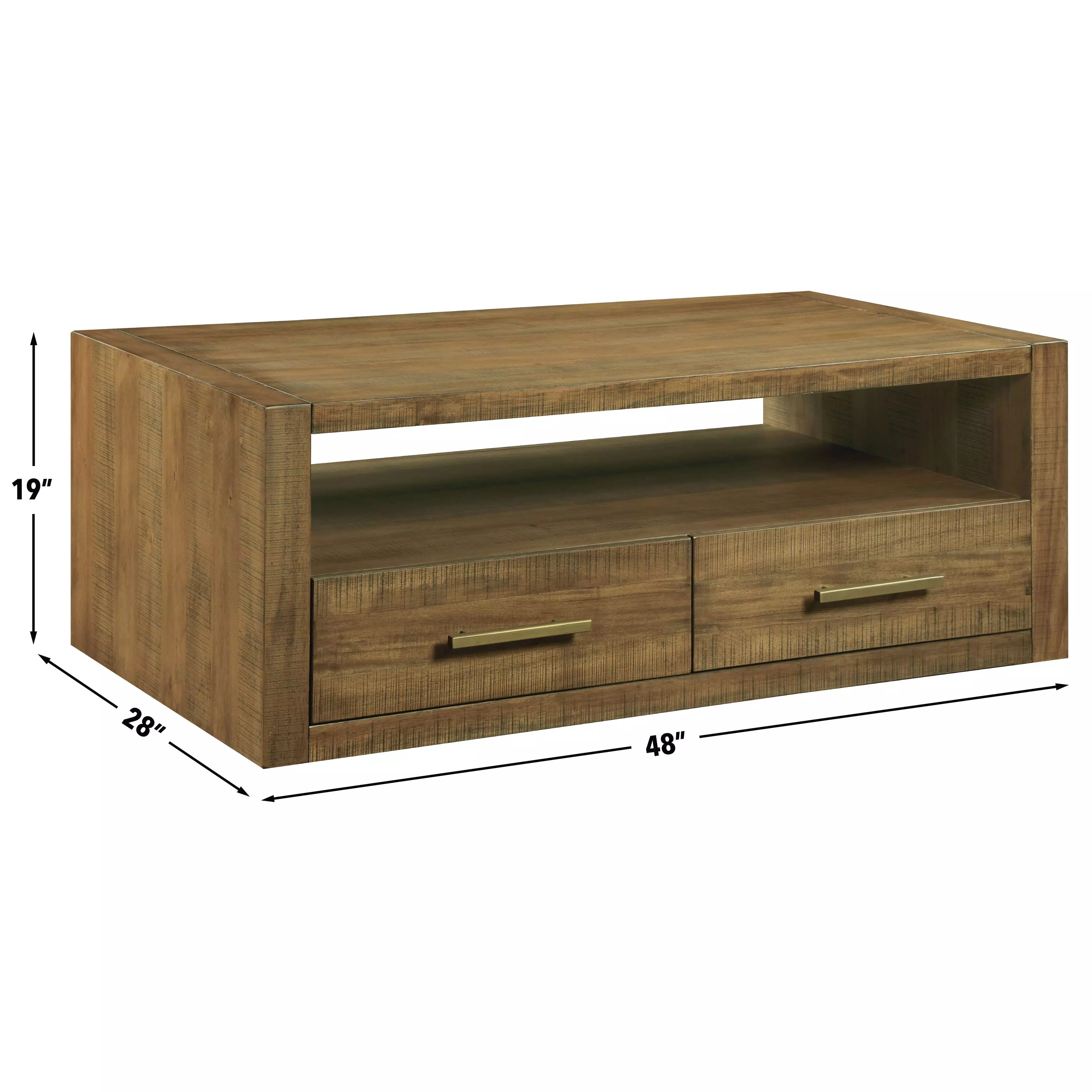 Garland Brown Rectangular Wood Top Cocktail Table