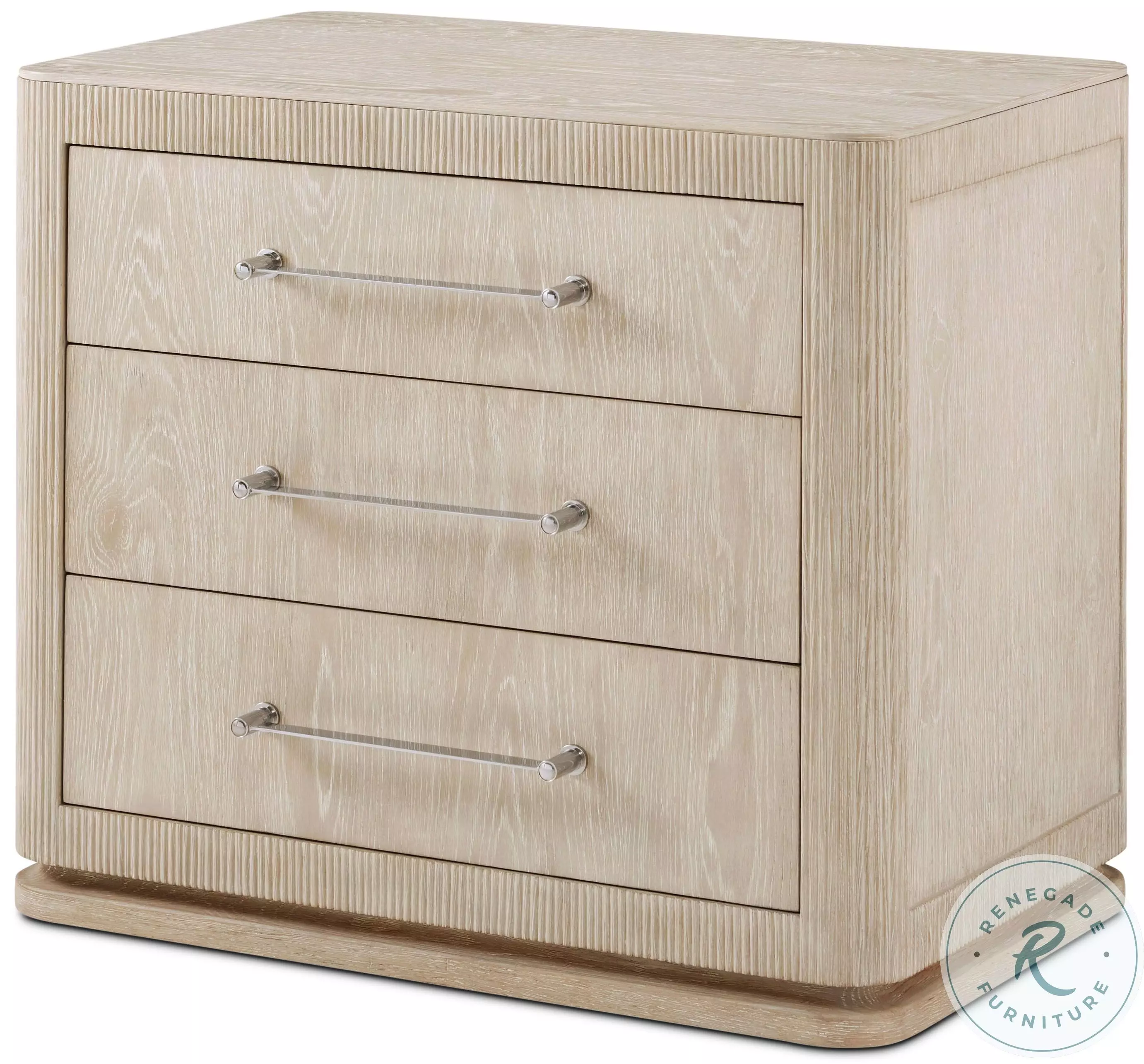 Horizon SPE Grey Large 3 Drawer Nightstand From Theodore Alexander