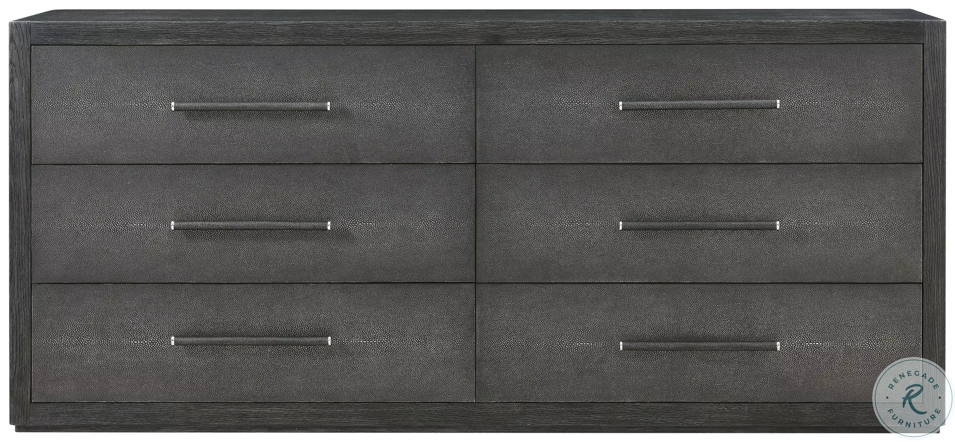 Maxwell Obsidian And Shagreen 6 Drawer Dresser From Theodore