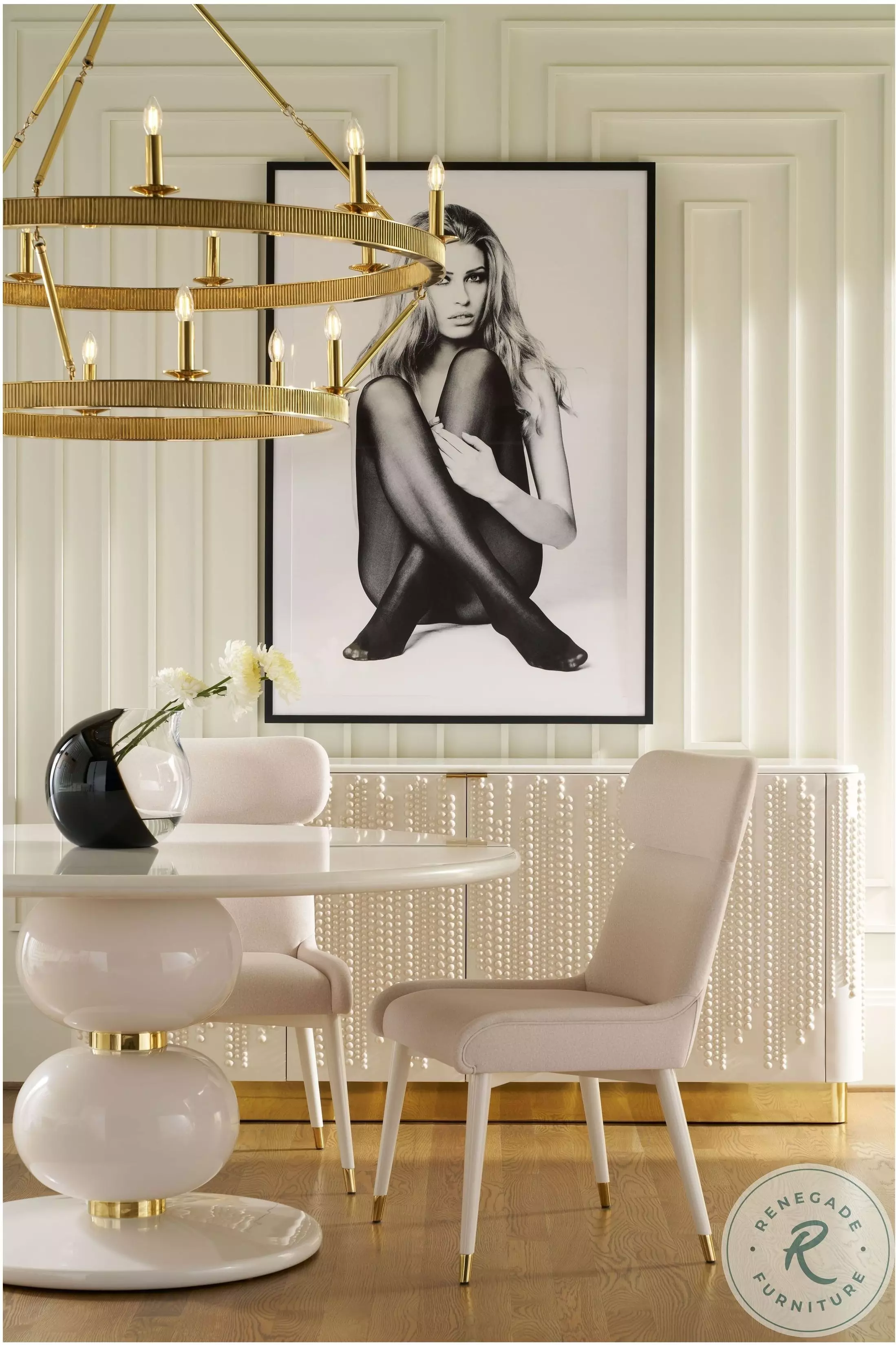 Judith Leiber Solstice And JL Pearl 4 Doors Credenza From Theodore