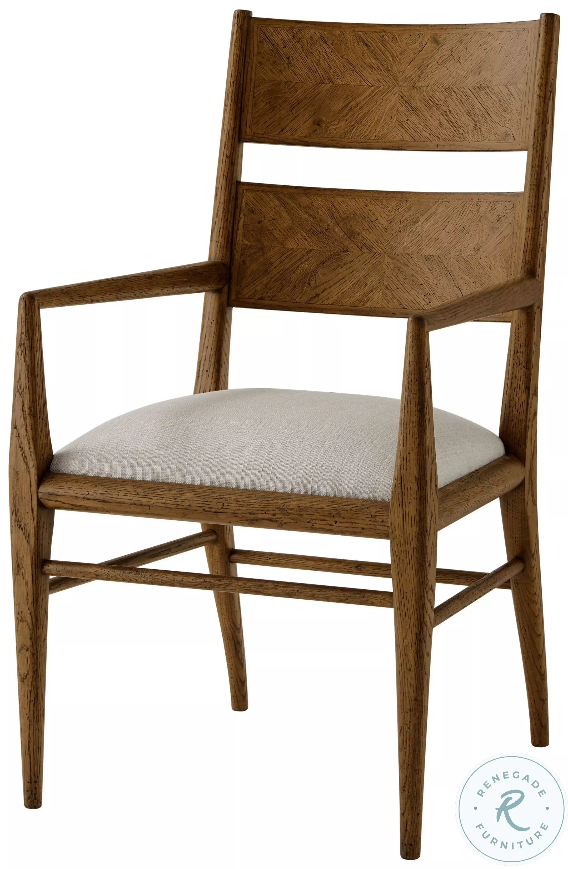 Nova Dusk Ladder Back Dining Arm Chair From Theodore Alexander