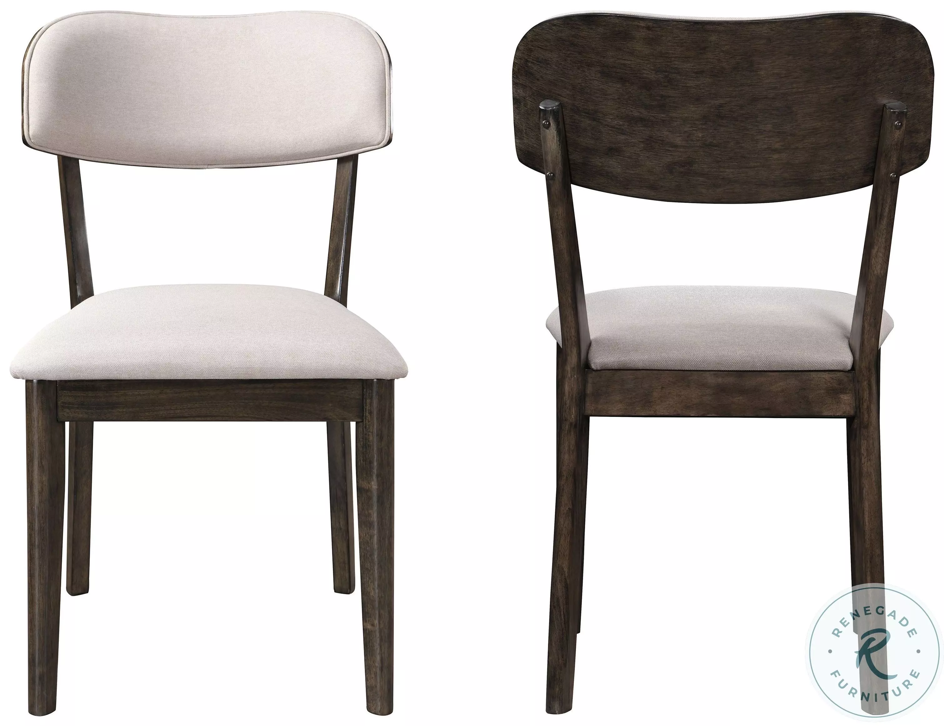 Rex Walnut Open Back Dining Chair Set of 2 From New Classic