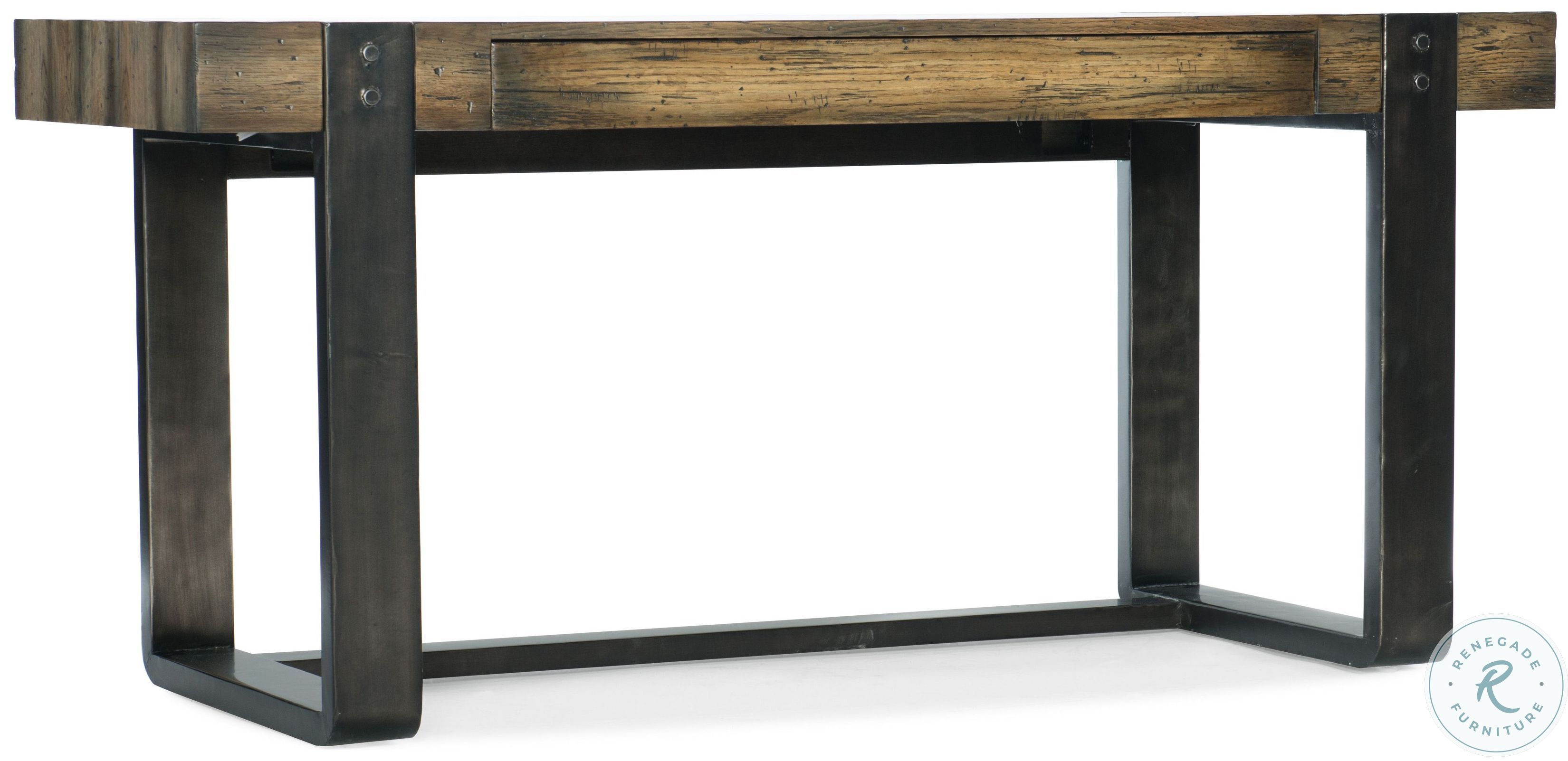 Crafted Dark Wood Leg Desk from Hooker Coleman Furniture