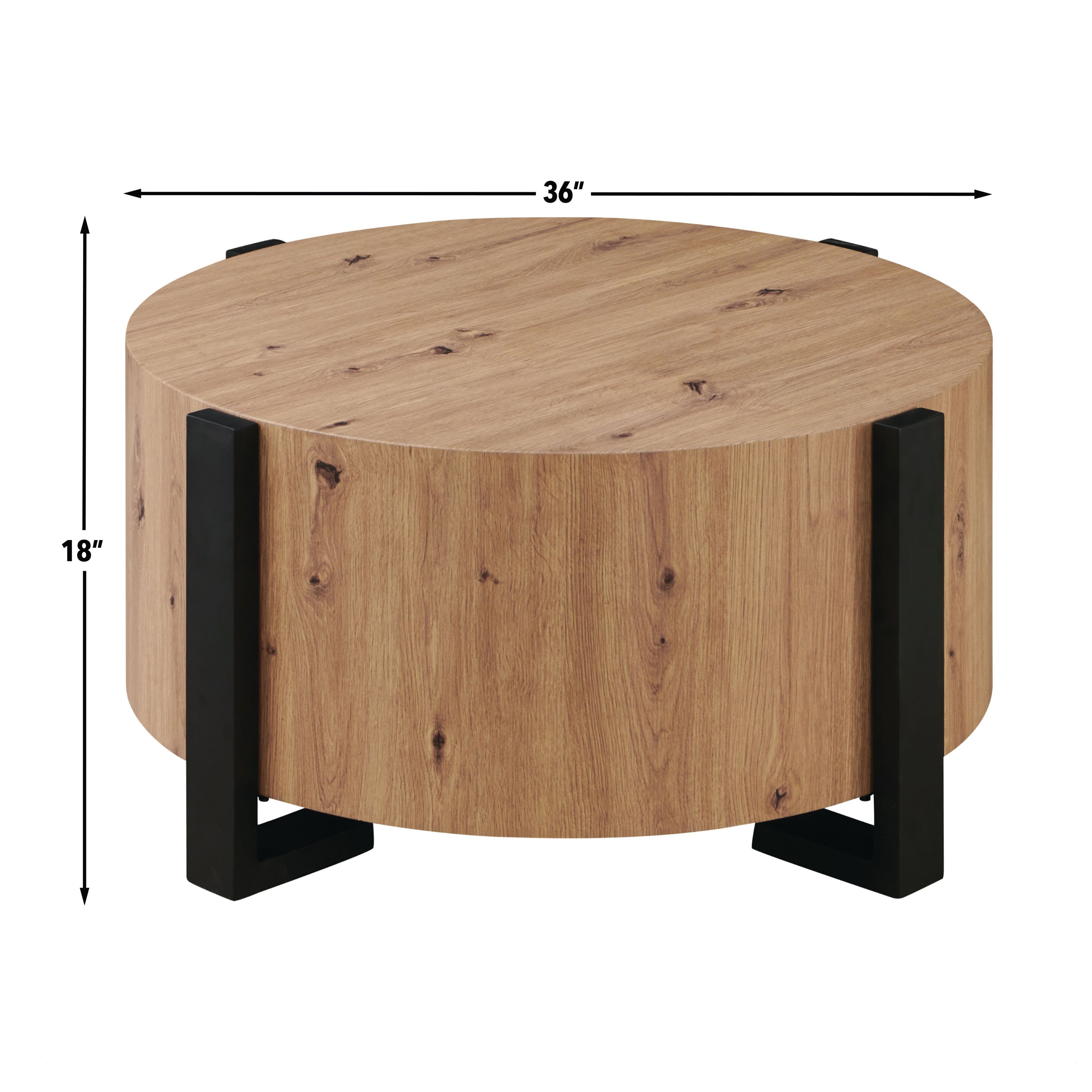 Darcie Brown Round Cocktail Table