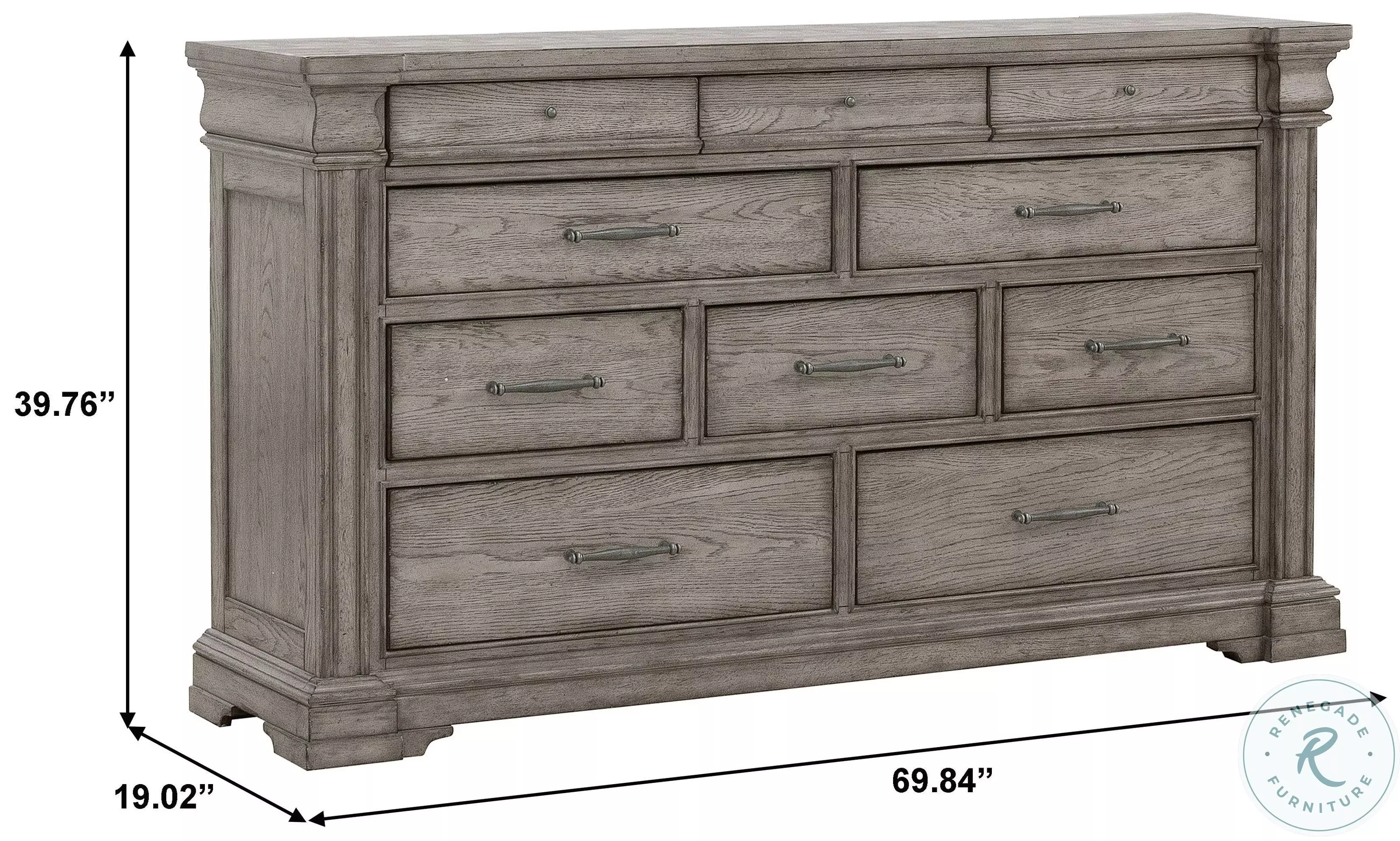 Jefferson Crest Bluff Grey Dresser