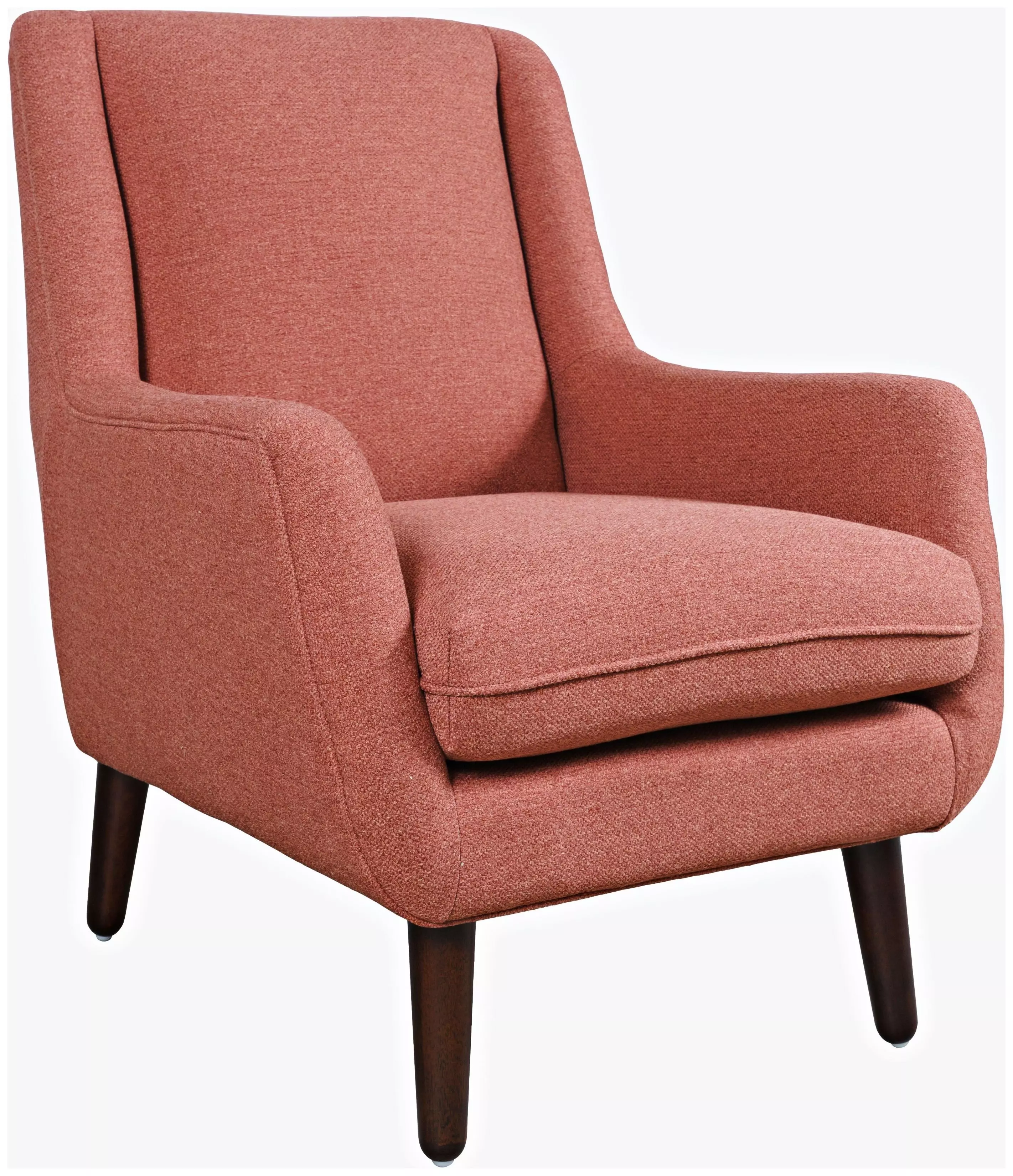 Jofran Theo Mid-Century Modern Contemporary Upholstered Accent Chair, Rose - Rose