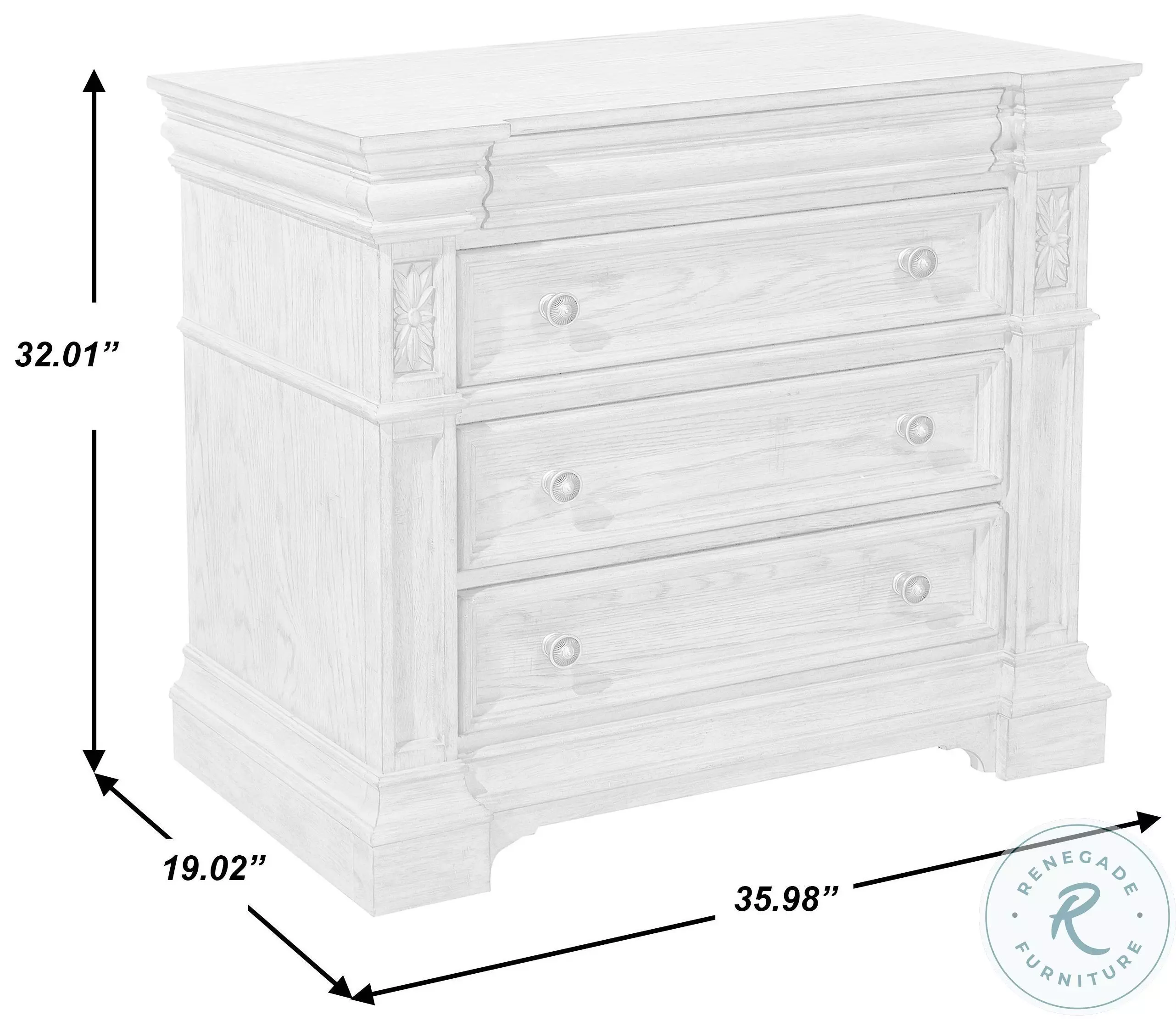 Windsor Hill French Gray 4 Drawer Bachelor's Chest