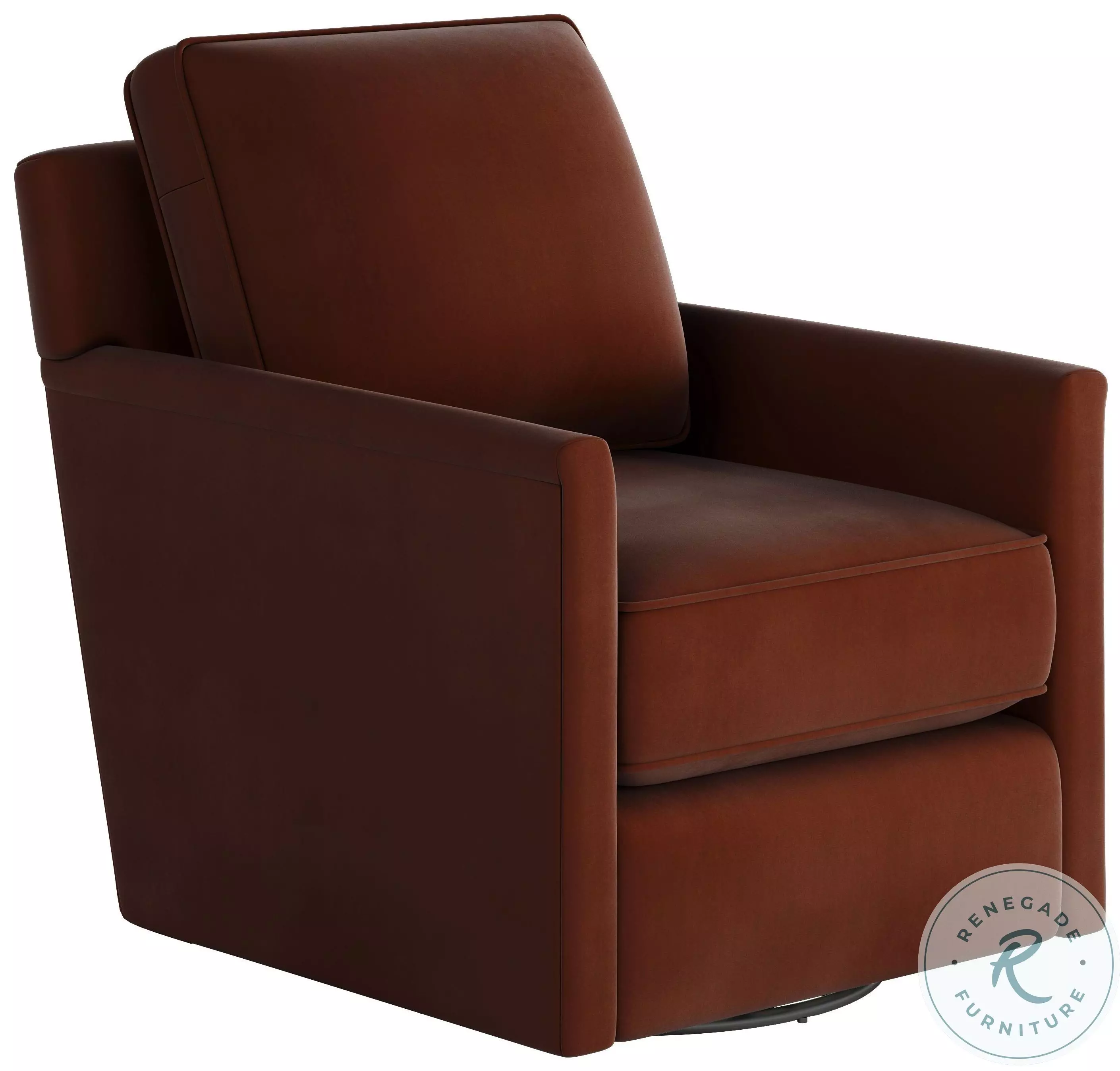 Bella Burnt Orange Straight Arm Swivel Glider Chair From Southern