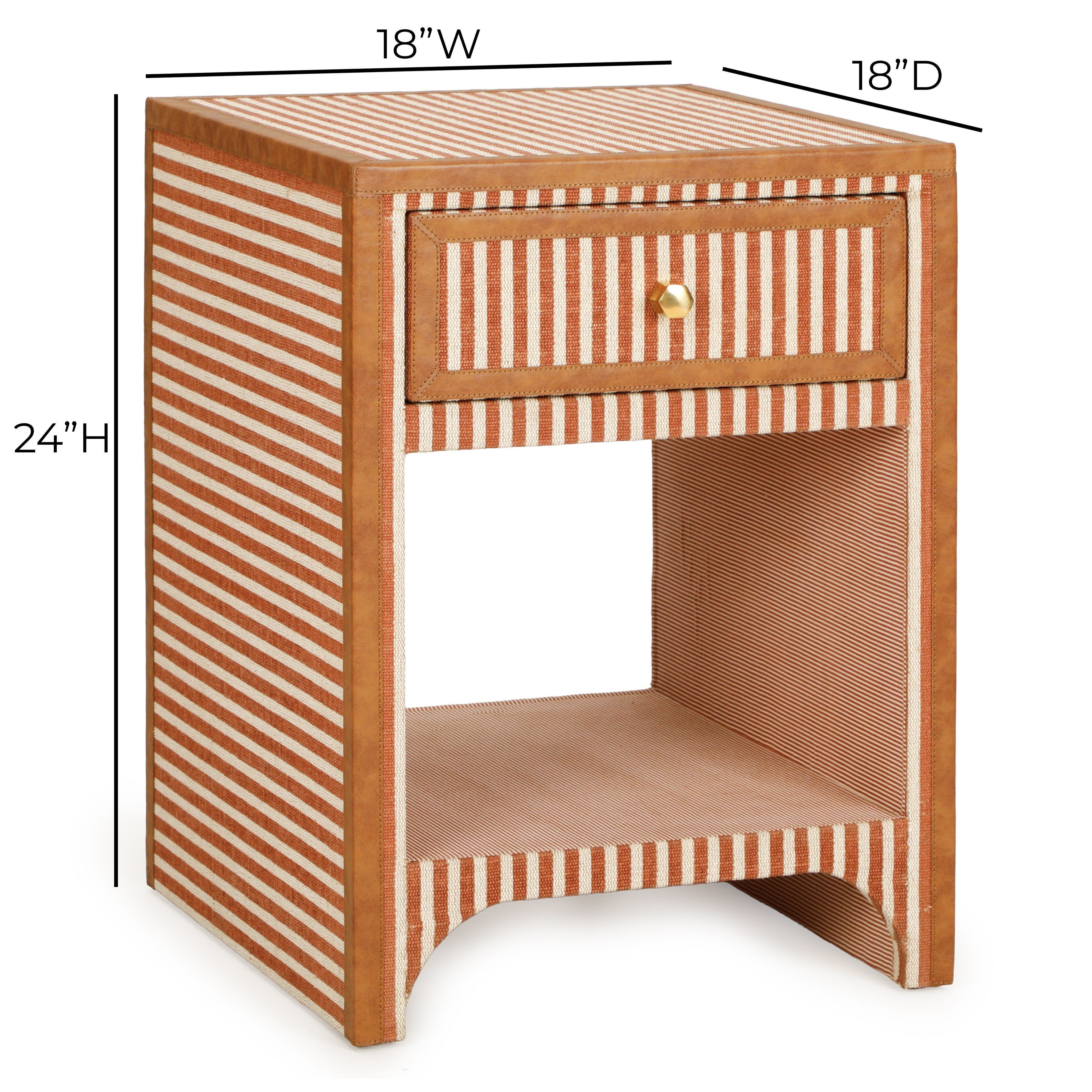 Kora Terracotta 1 Drawer Open Nightstand