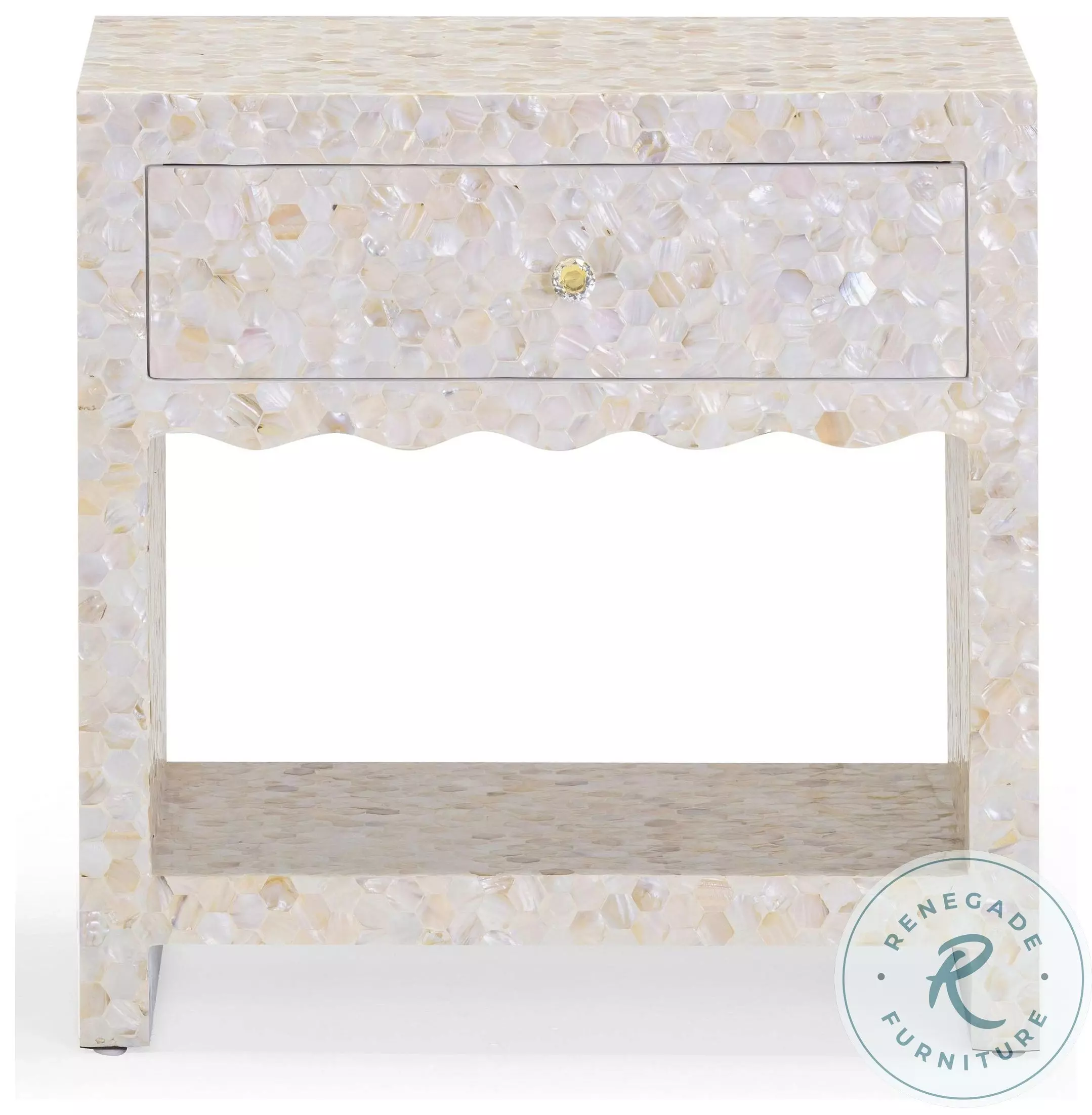 Piara Natural Mother of Pearl Inlaid Nightstand | Coleman