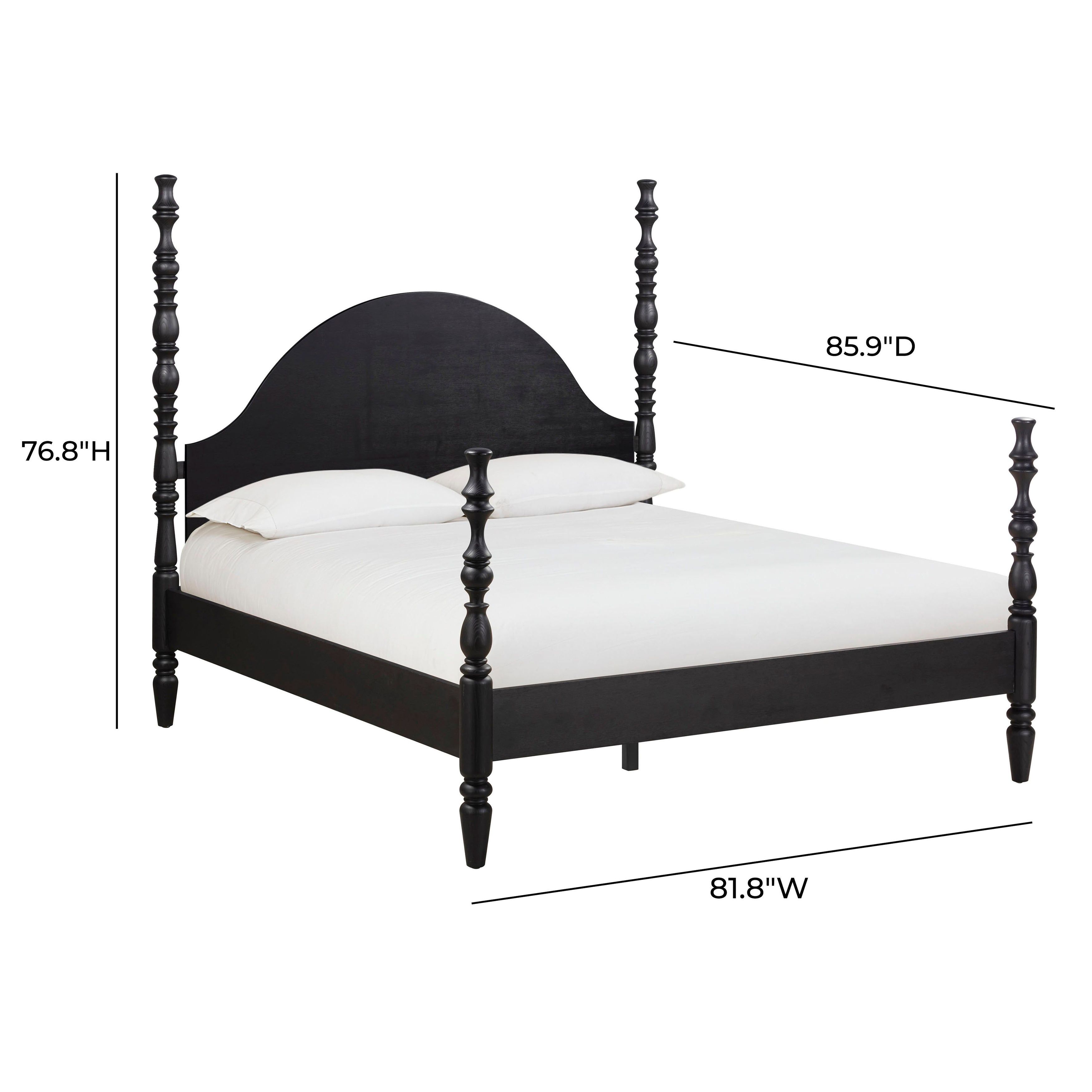Rosalie Black King Poster Bed