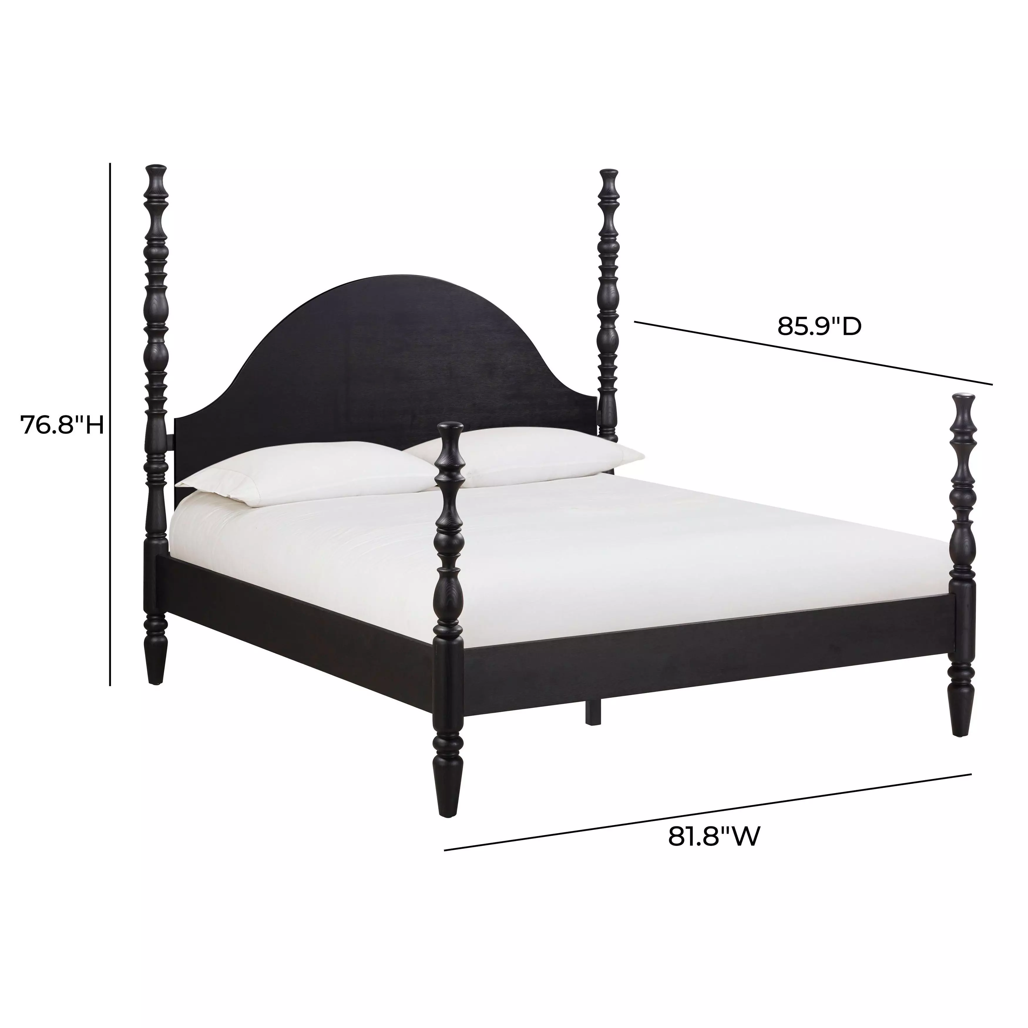 Rosalie Black King Poster Bed