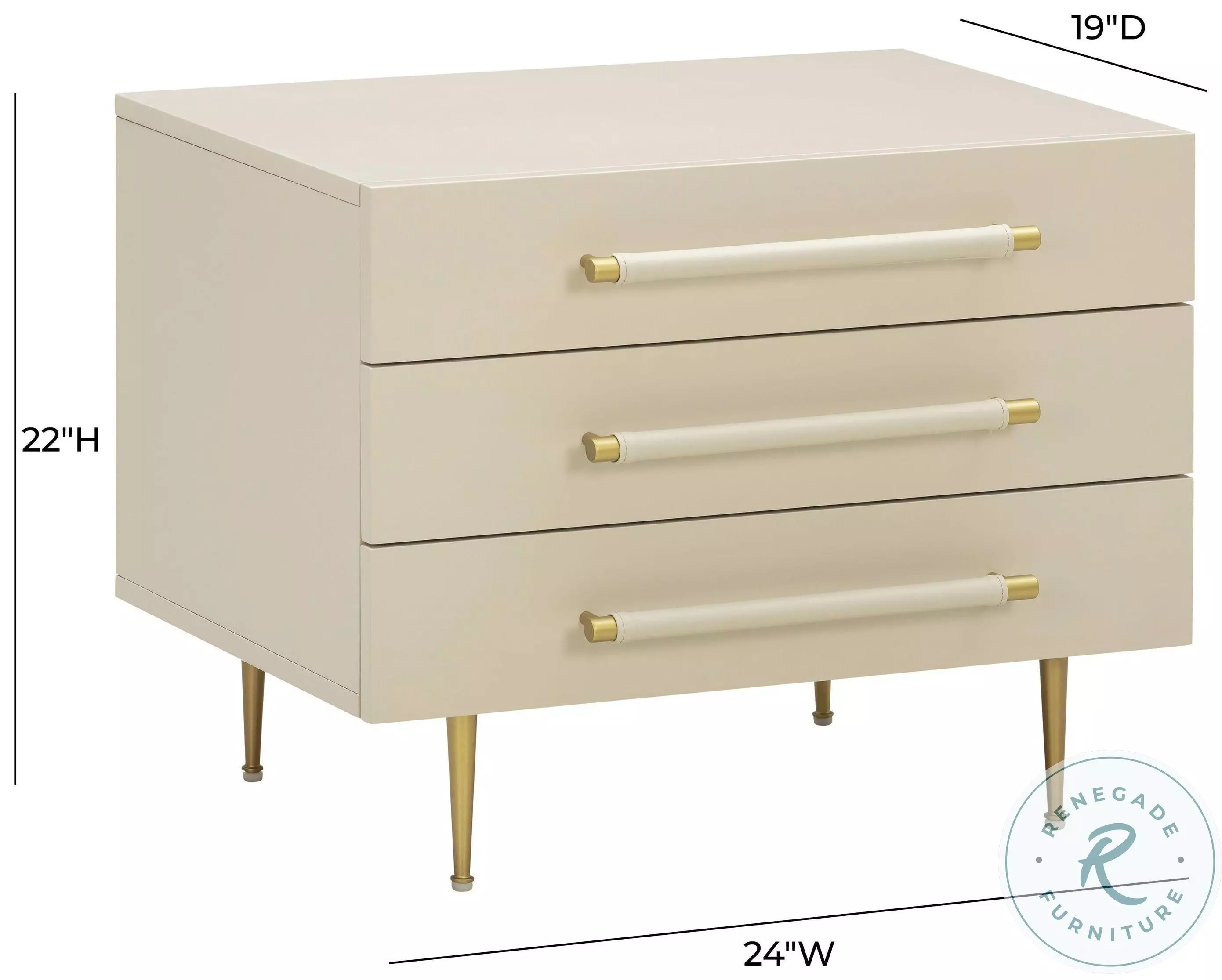 Trident Taupe Nightstand