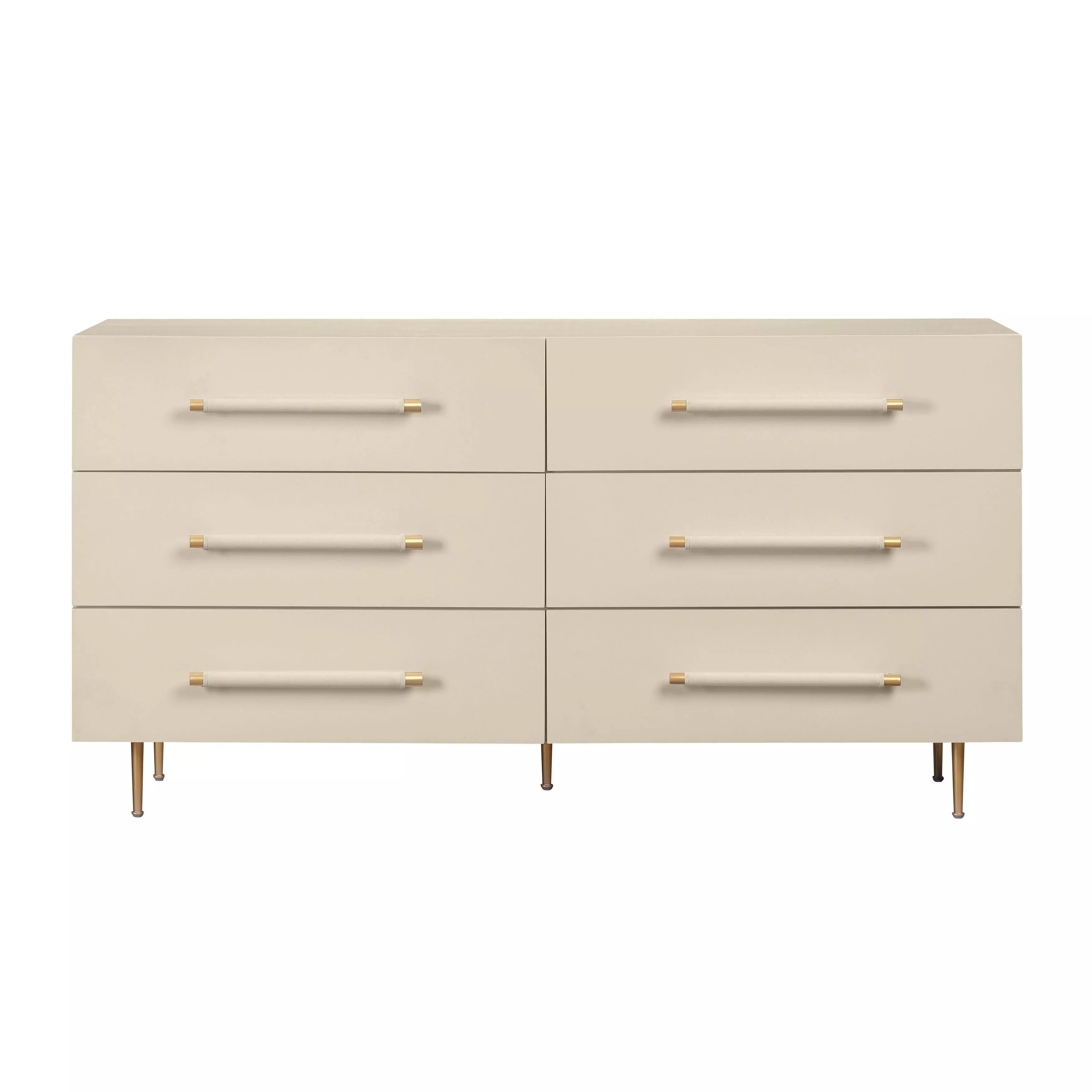 Trident Taupe 6 Drawer Dresser from TOV | Coleman Furniture