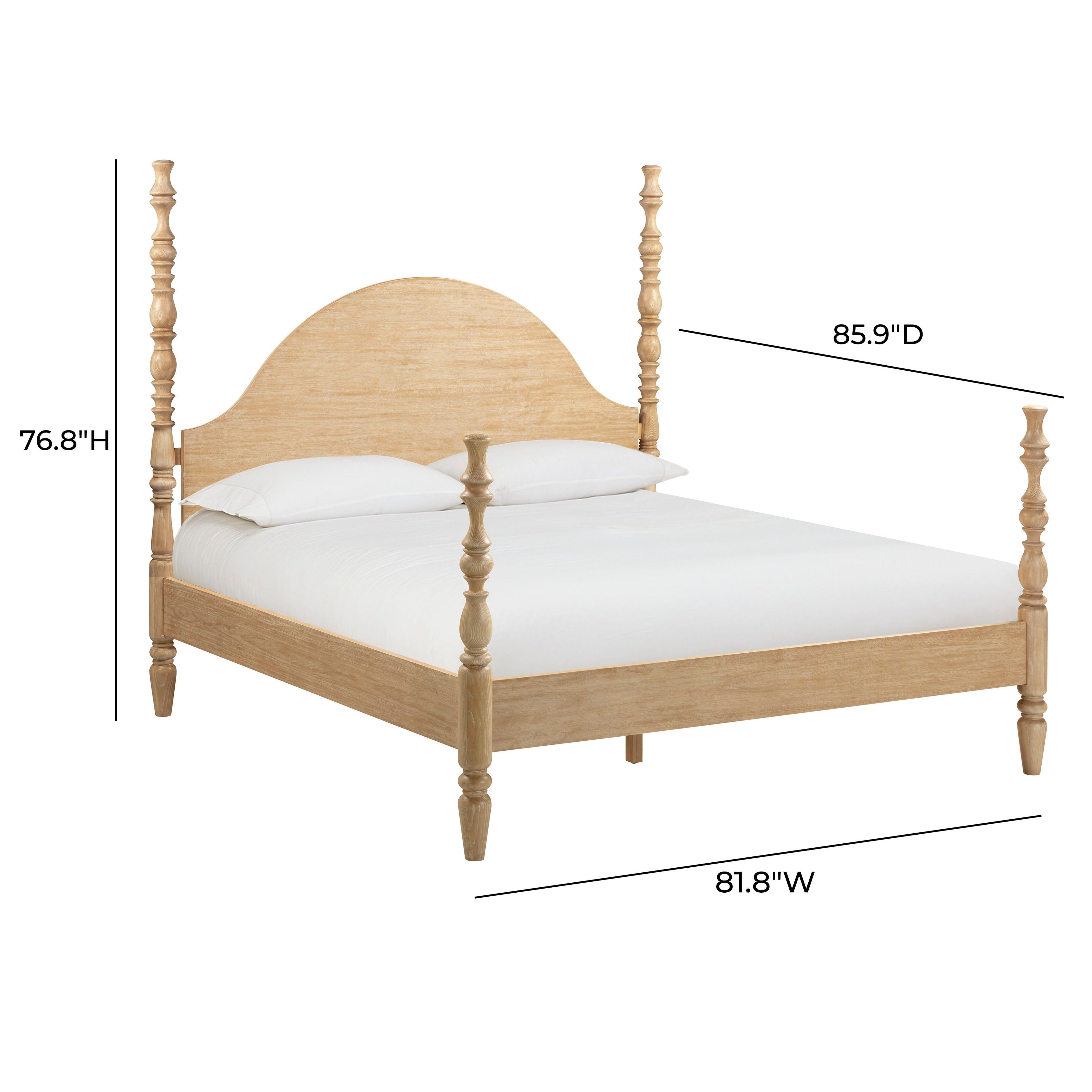 Rosalie Natural King Poster Bed