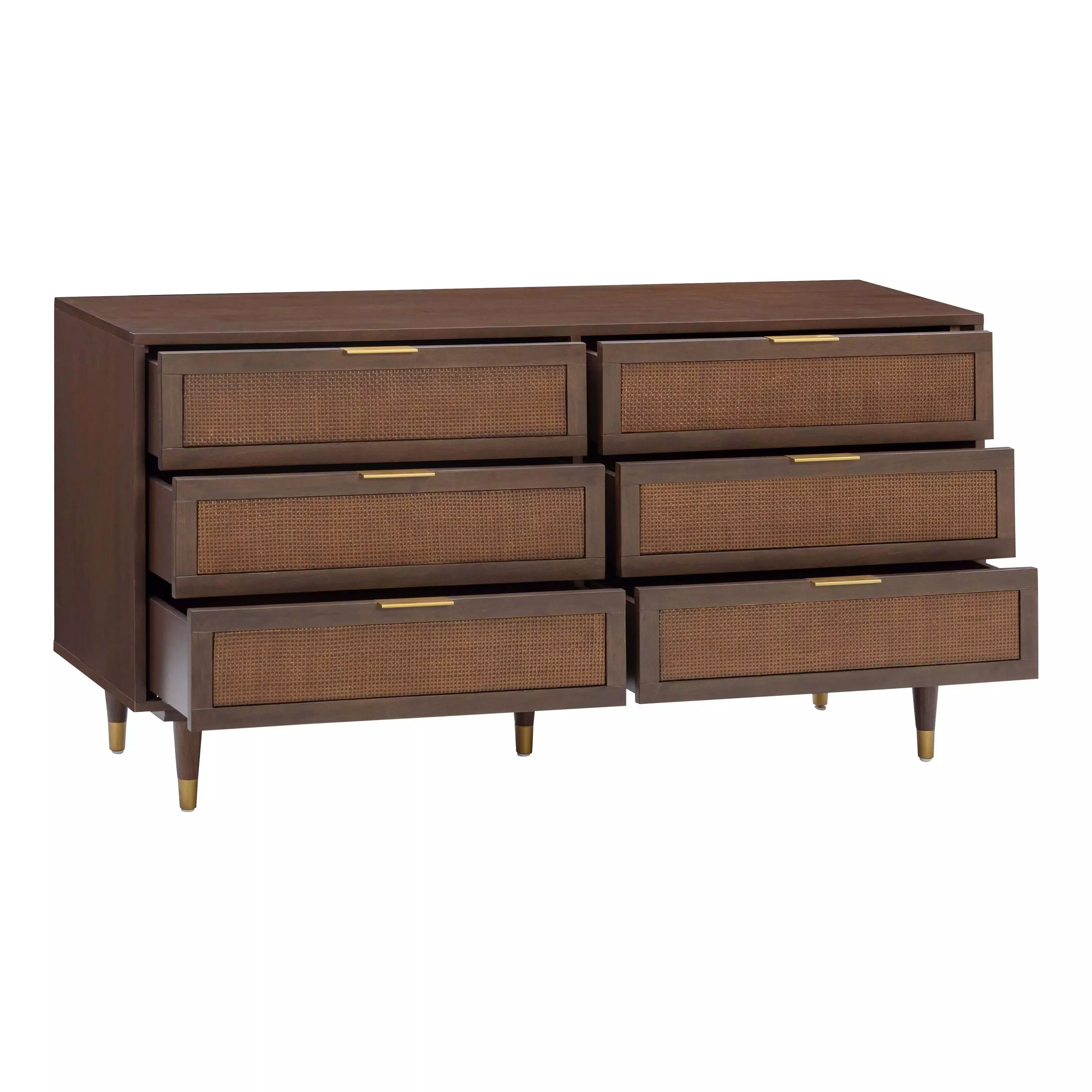 Sierra Dark Chocolate Brown 6 Drawer Dresser From TOV Furniture