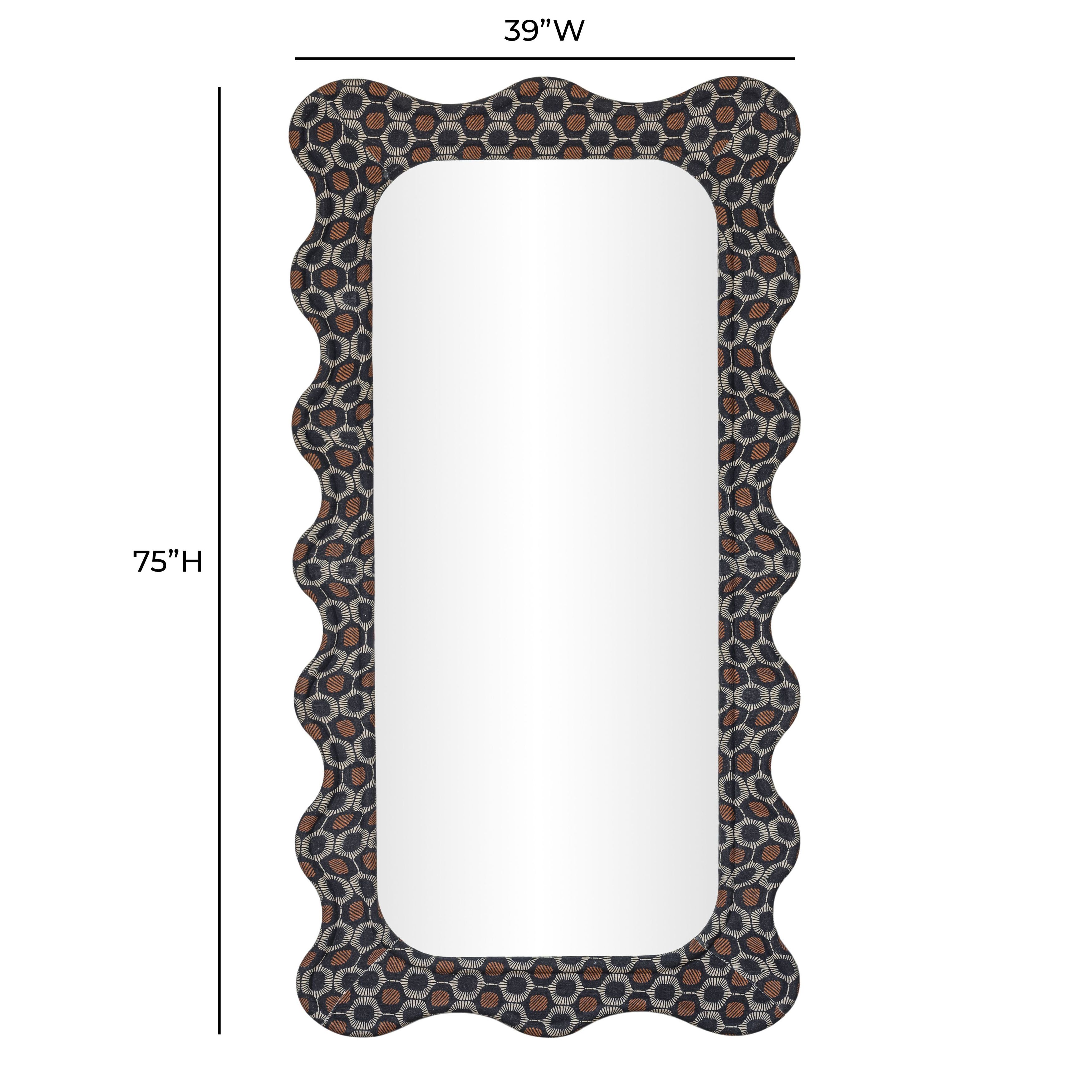 Charlene Biologic Print Rectangular Wall Mirror