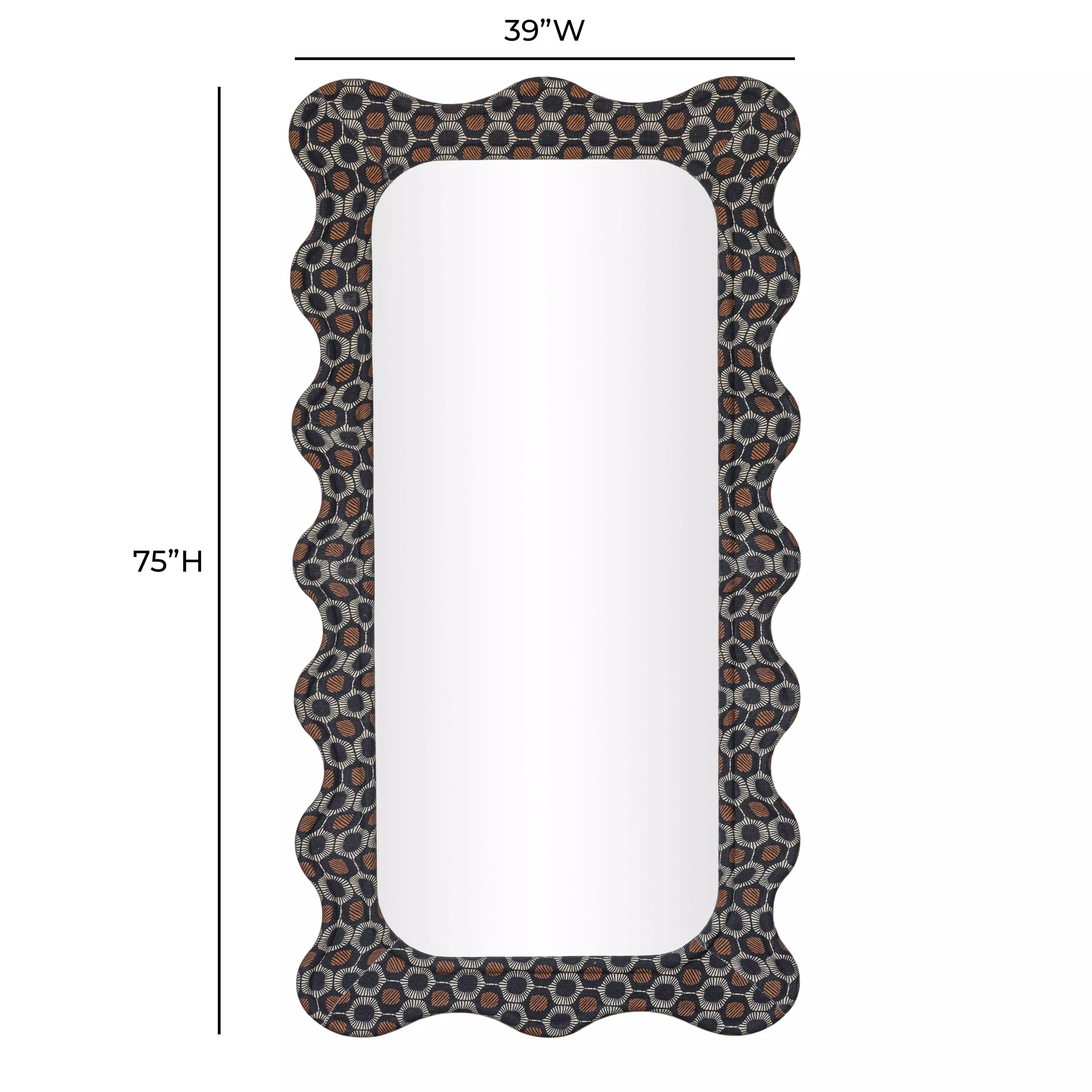 Charlene Biologic Print Rectangular Wall Mirror