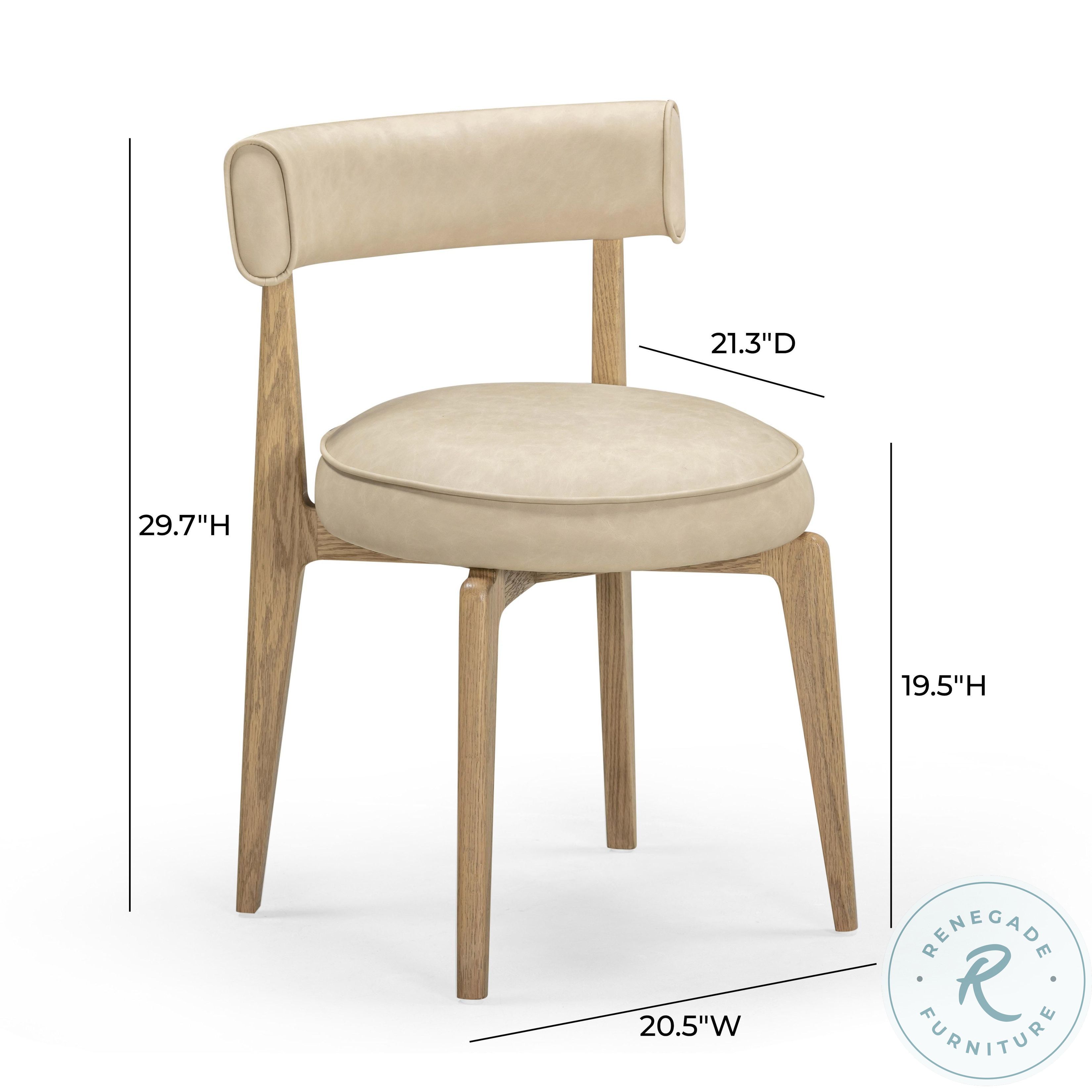 Nikita Cream Performance Vegan Leather Dining Chair