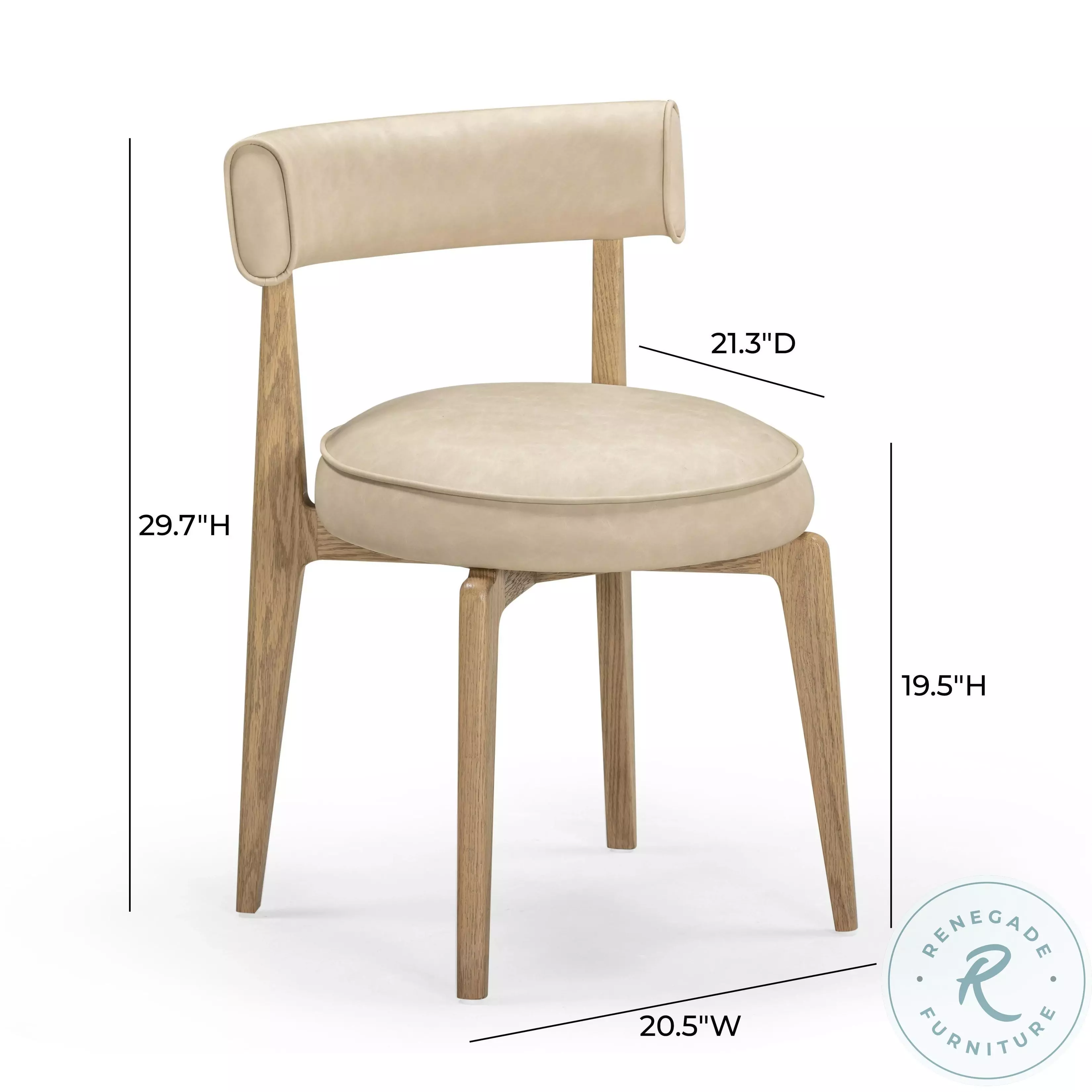 Nikita Taupe Performance Vegan Leather Dining Chair