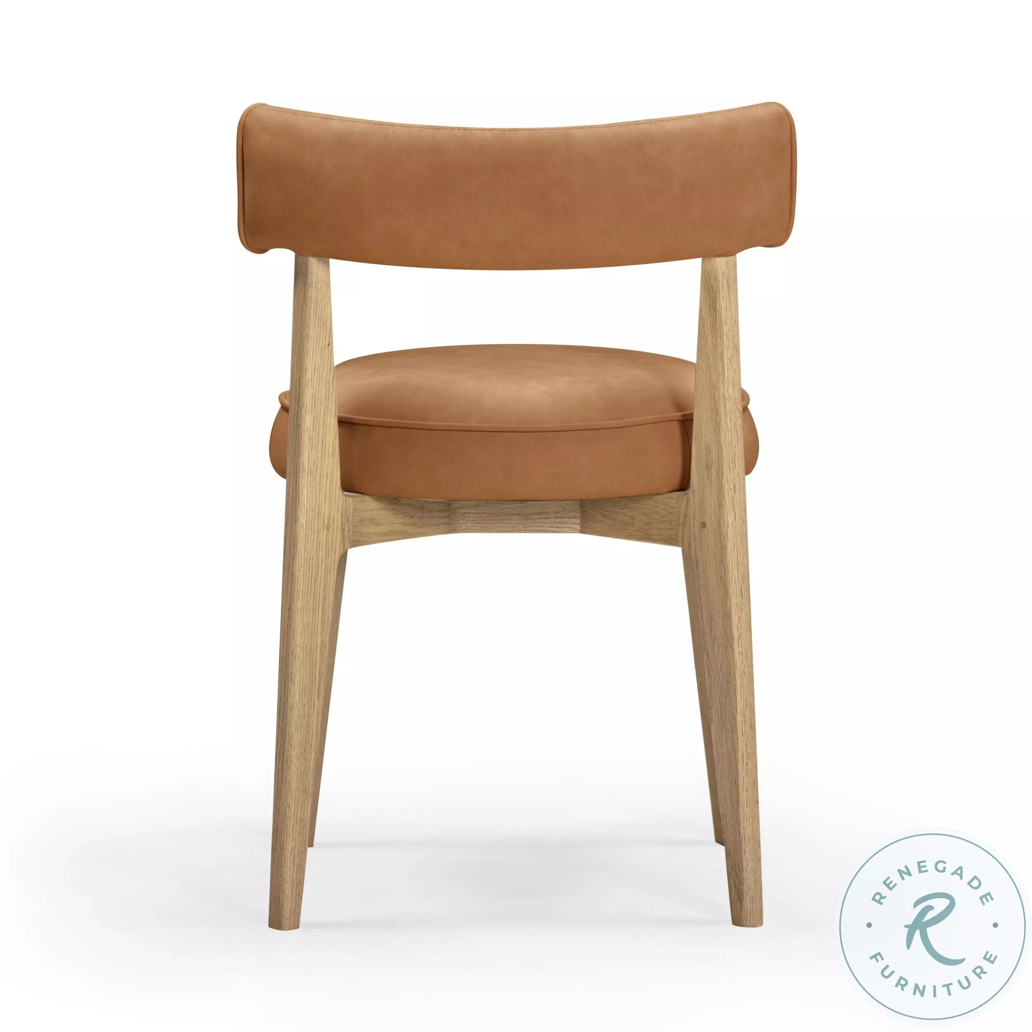 Nikita Saddle Brown Performance Vegan Leather Dining Chair From