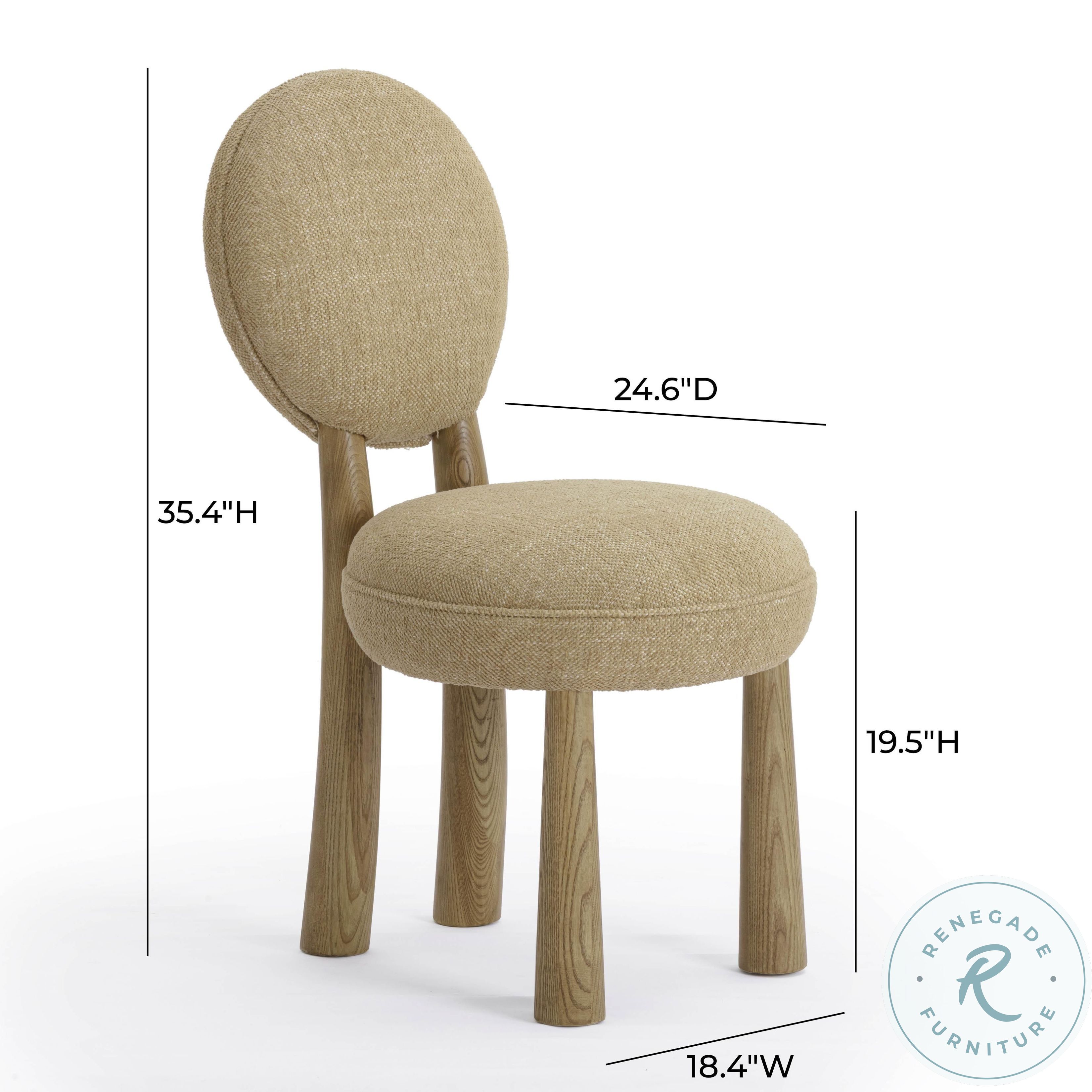 Sulley Honey Tan Performance Basketweave Dining Chair