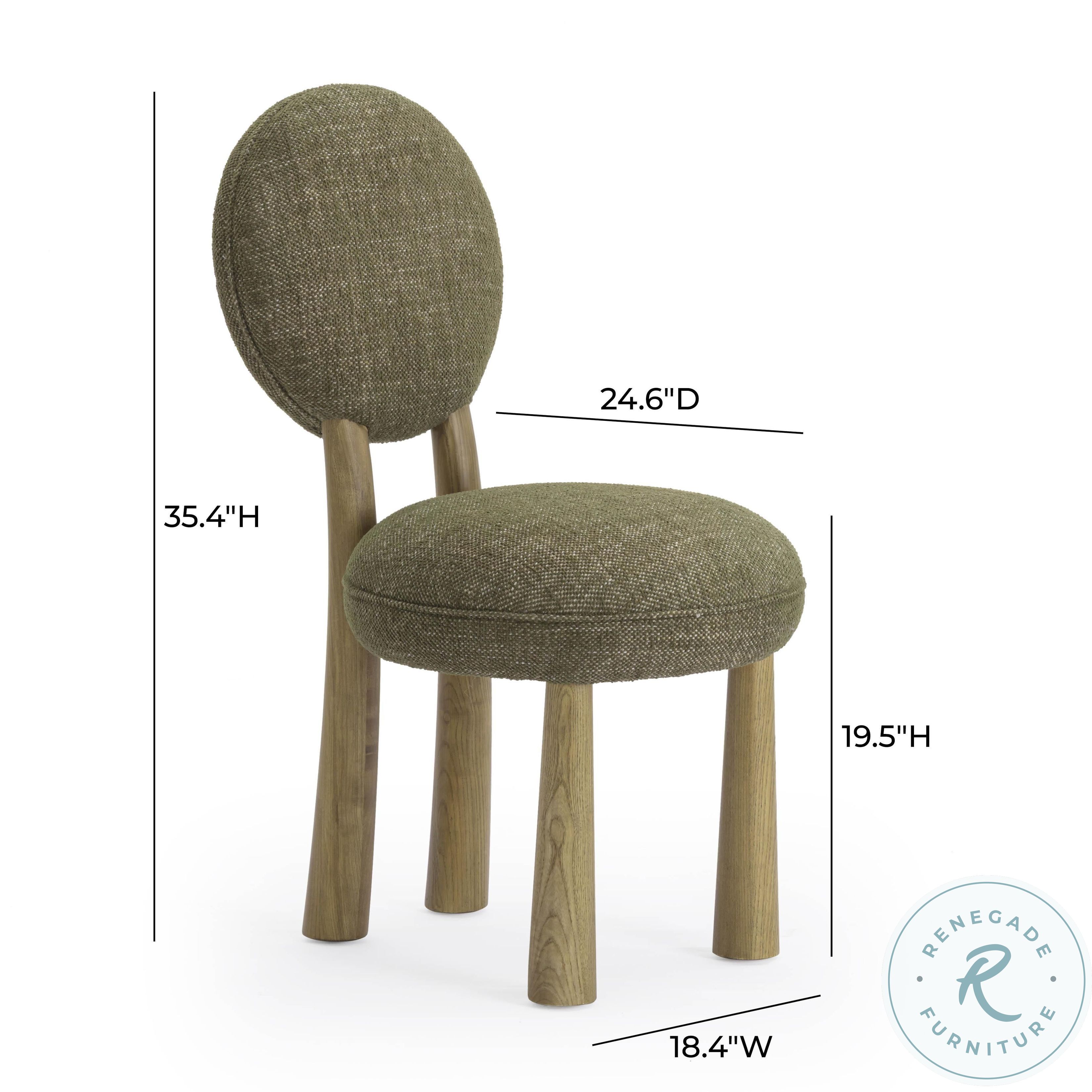 Sulley Olive Green Performance Basketweave Dining Chair