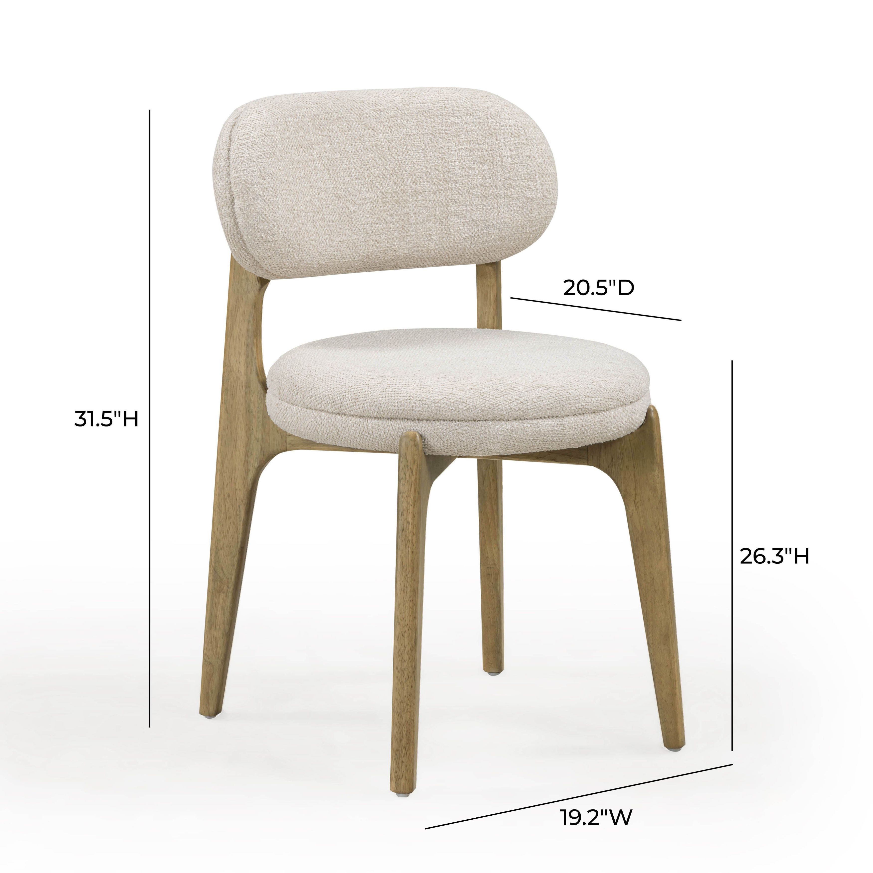 Carnation Cream Performance Fabric Upholstered Dining Chair