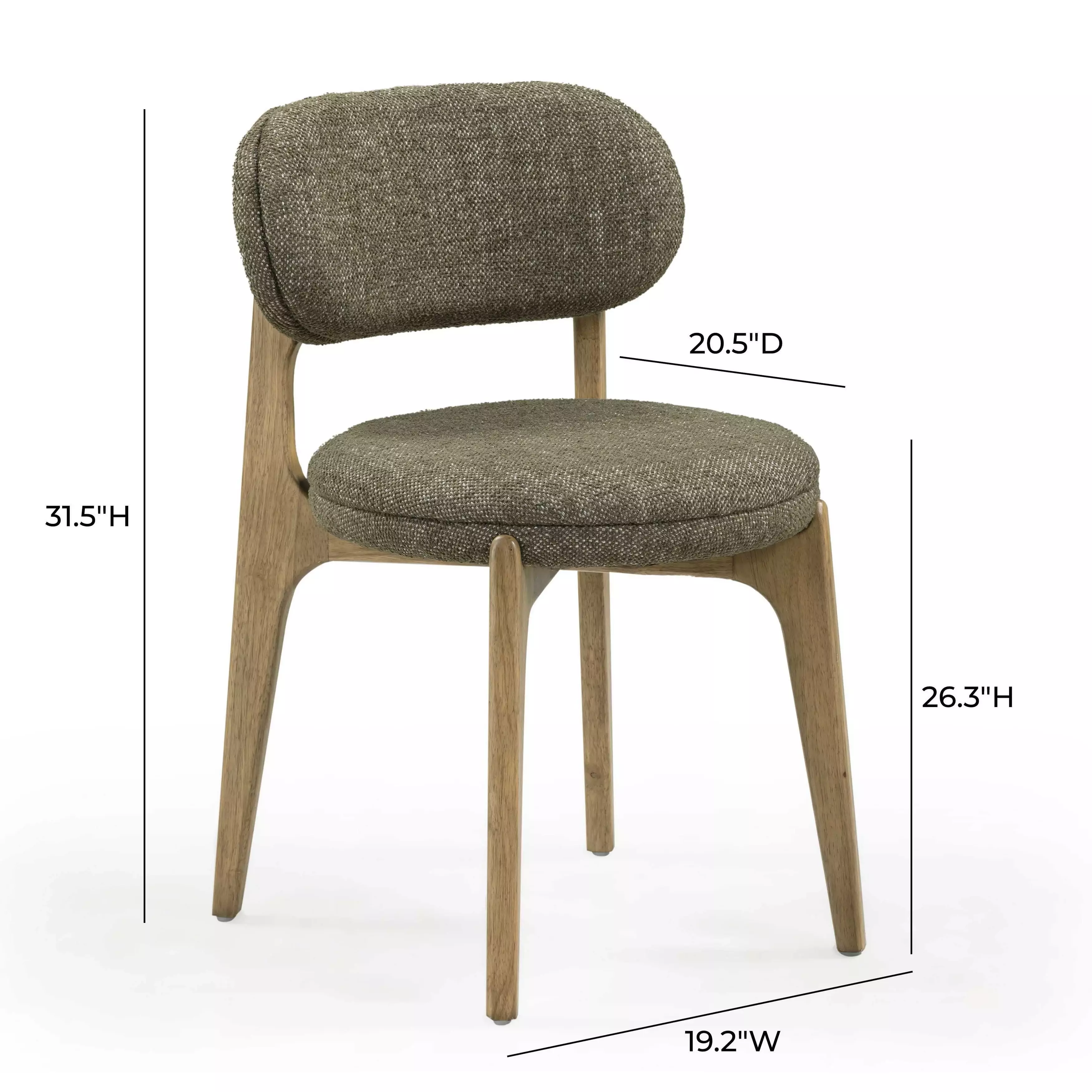 Carnation Forest Green Performance Fabric Upholstered Dining Chair