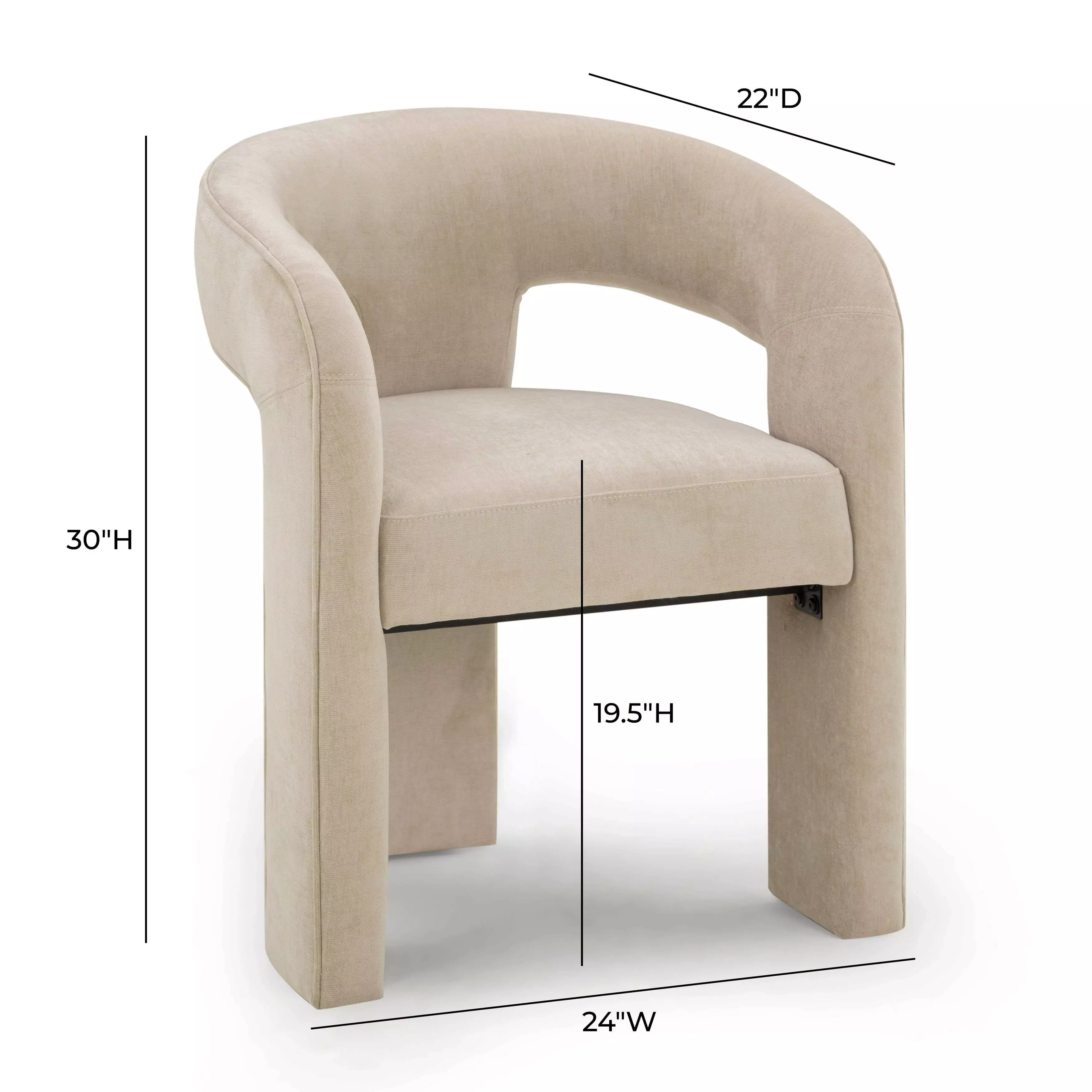 Malone Taupe Performance Fabric Upholstered Dining Chair