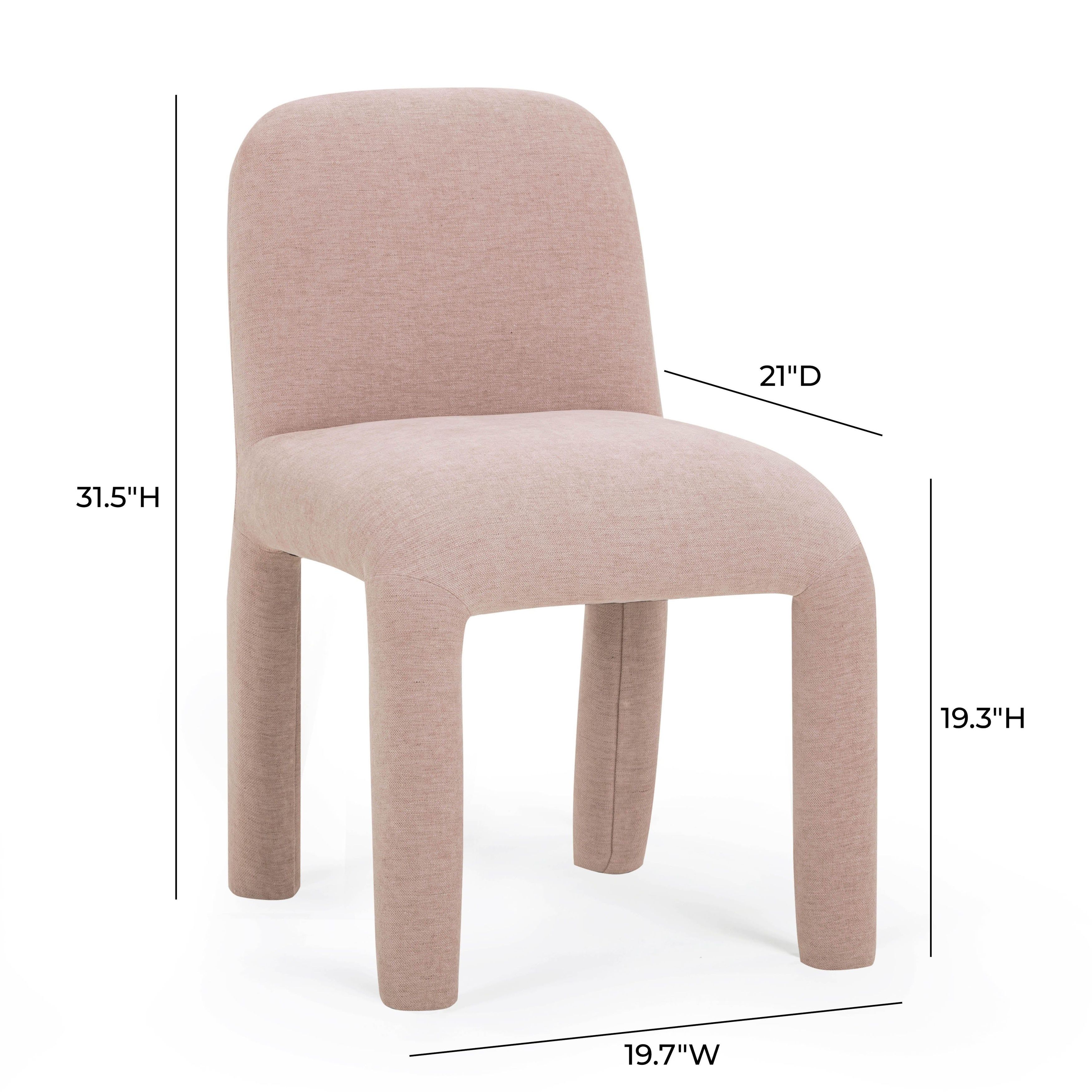 Georgia Light Pink Performance Fabric Upholstered Dining Chair