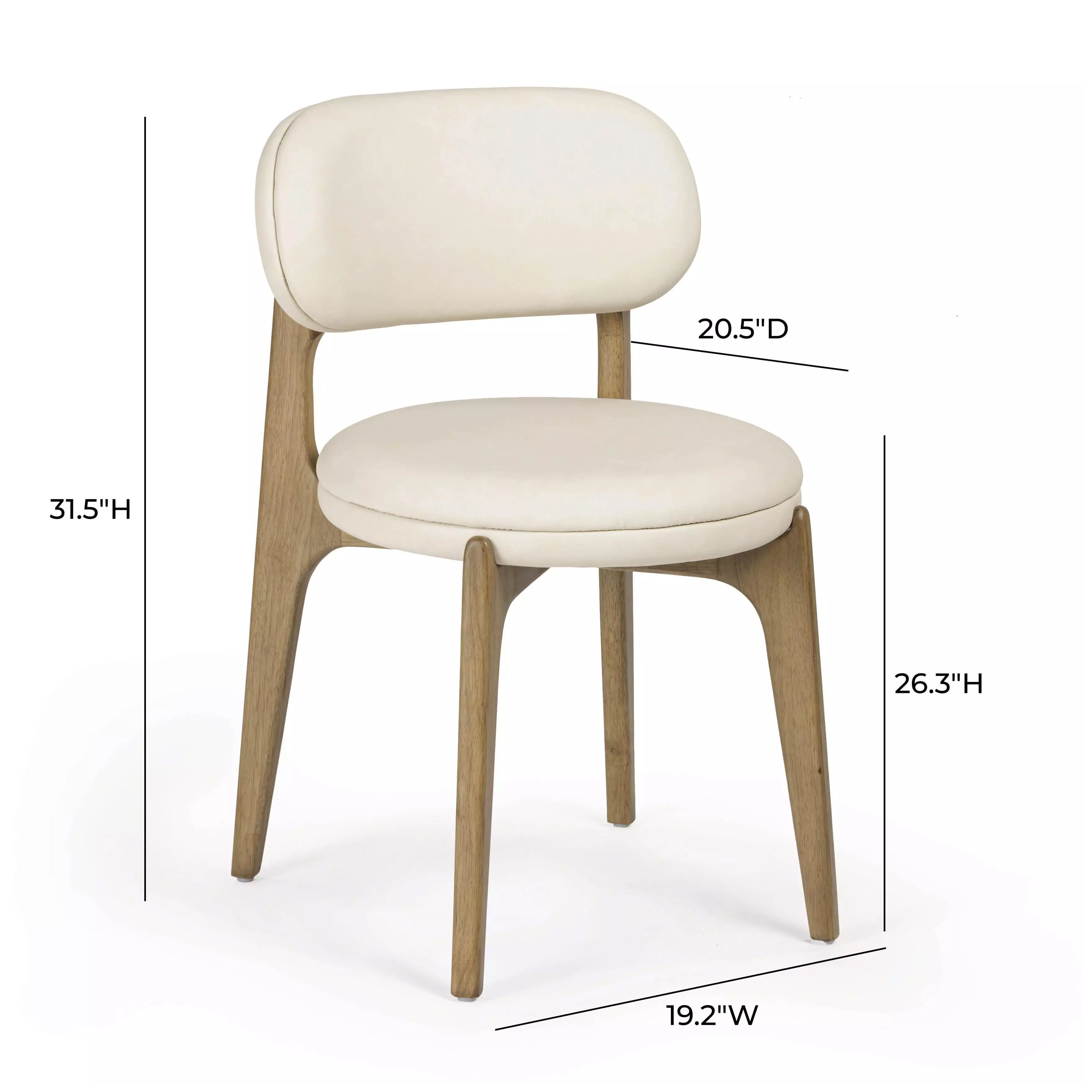 Carnation Cream Upholstered Dining Chair