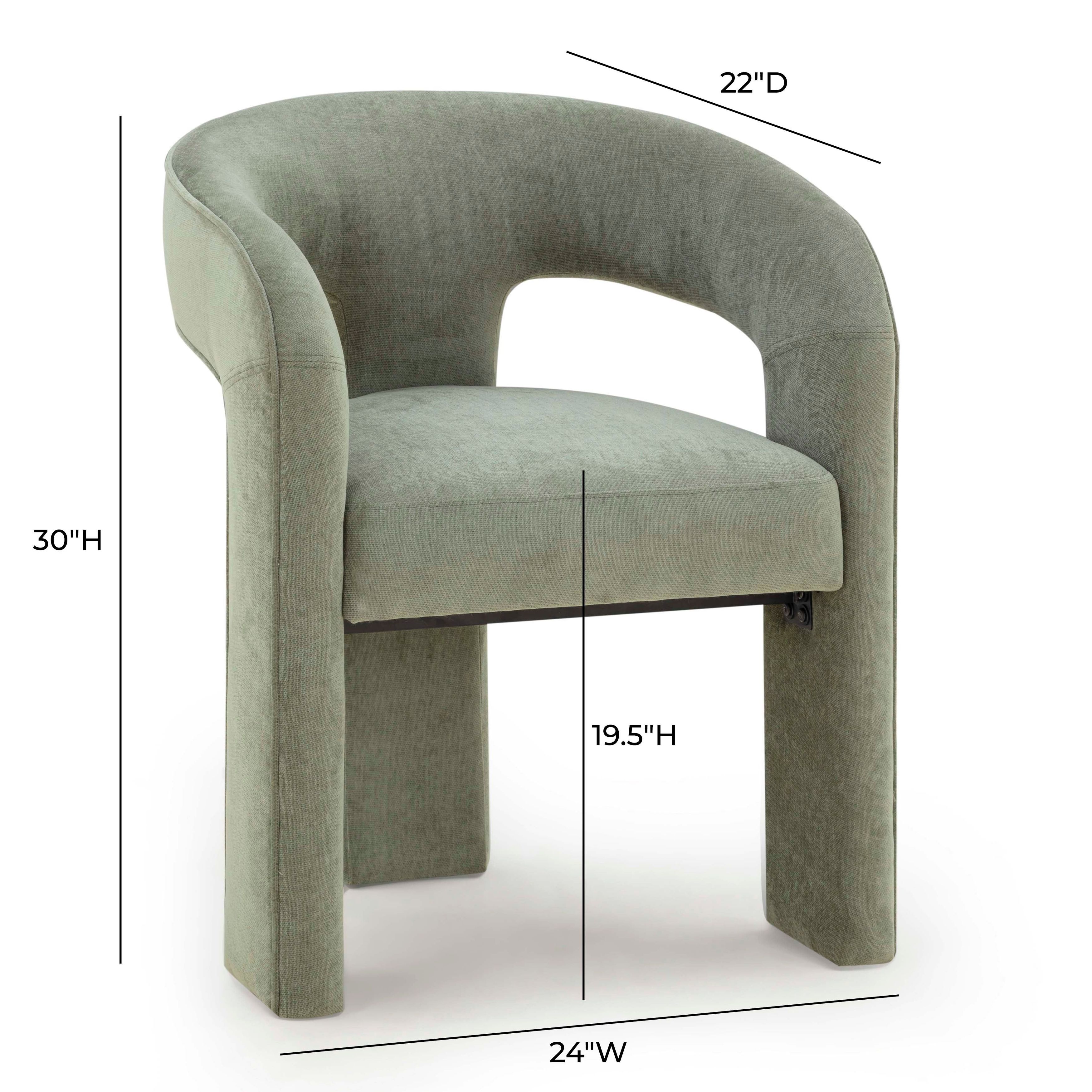 Malone Green Performance Fabric Upholstered Dining Chair