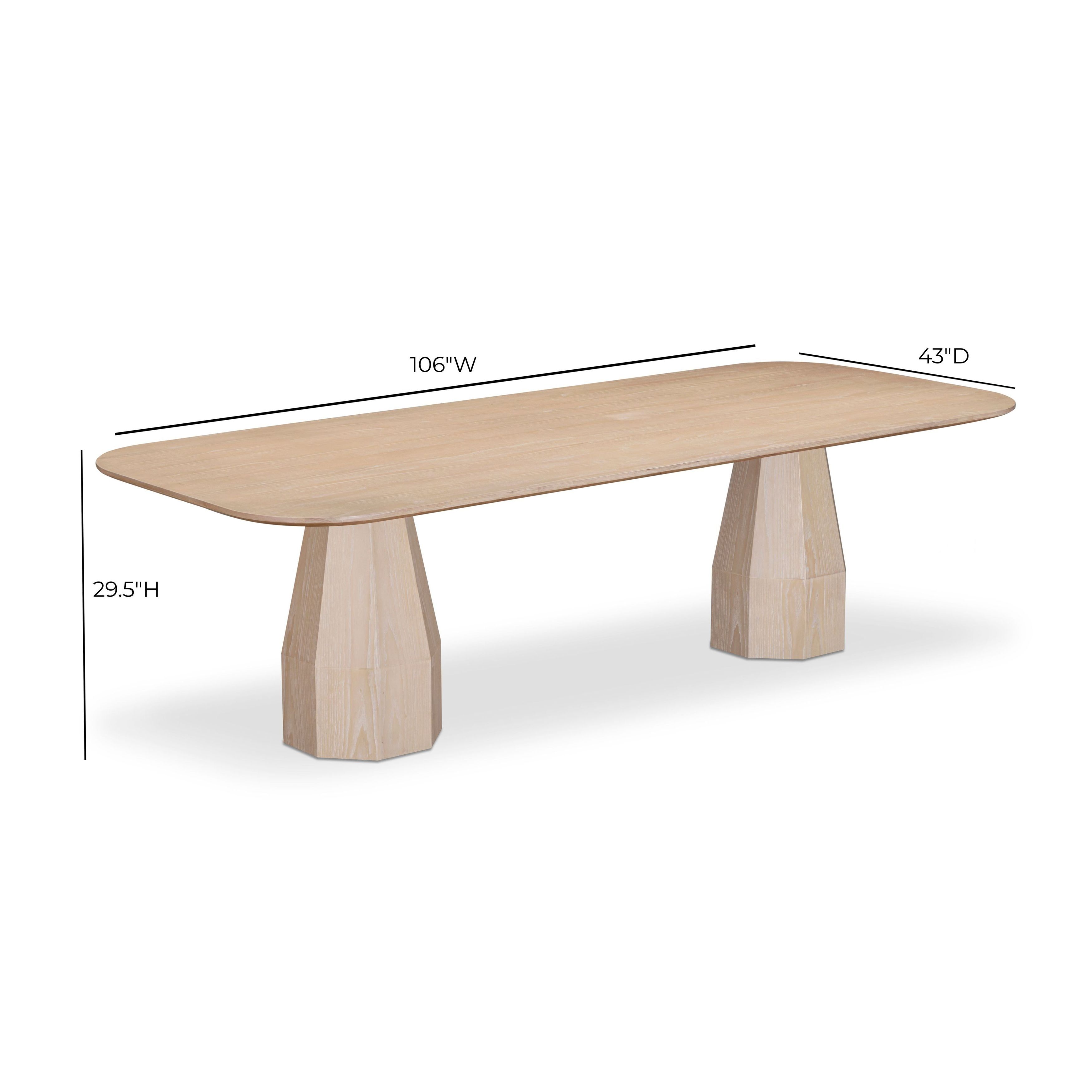 Brocha Natural Driftwood 106" Rectangular Dining Table