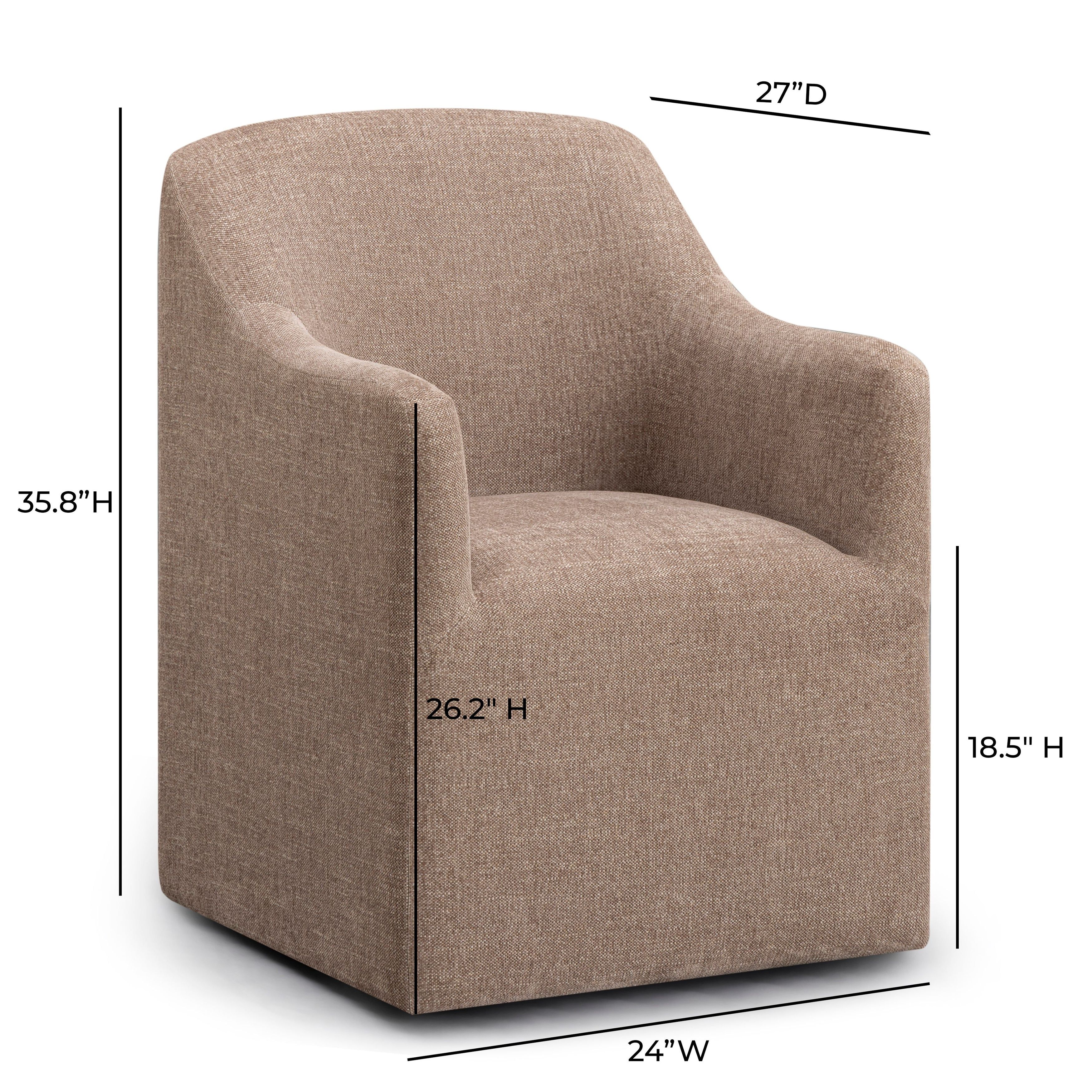 Helena Chocolate Brown Performance Fabric Upholstered Dining Chair