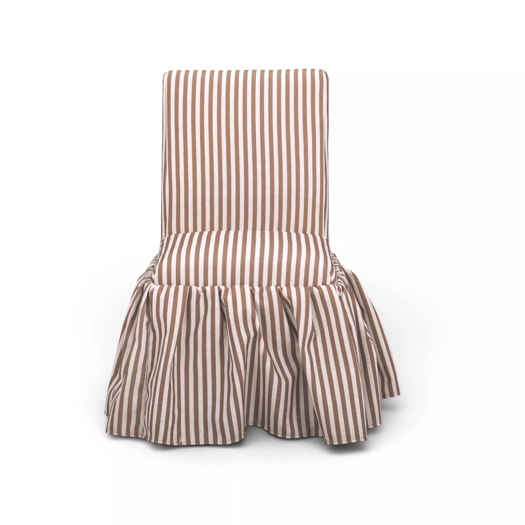 Gertrude Brown and White Performance Fabric Upholstered Dining