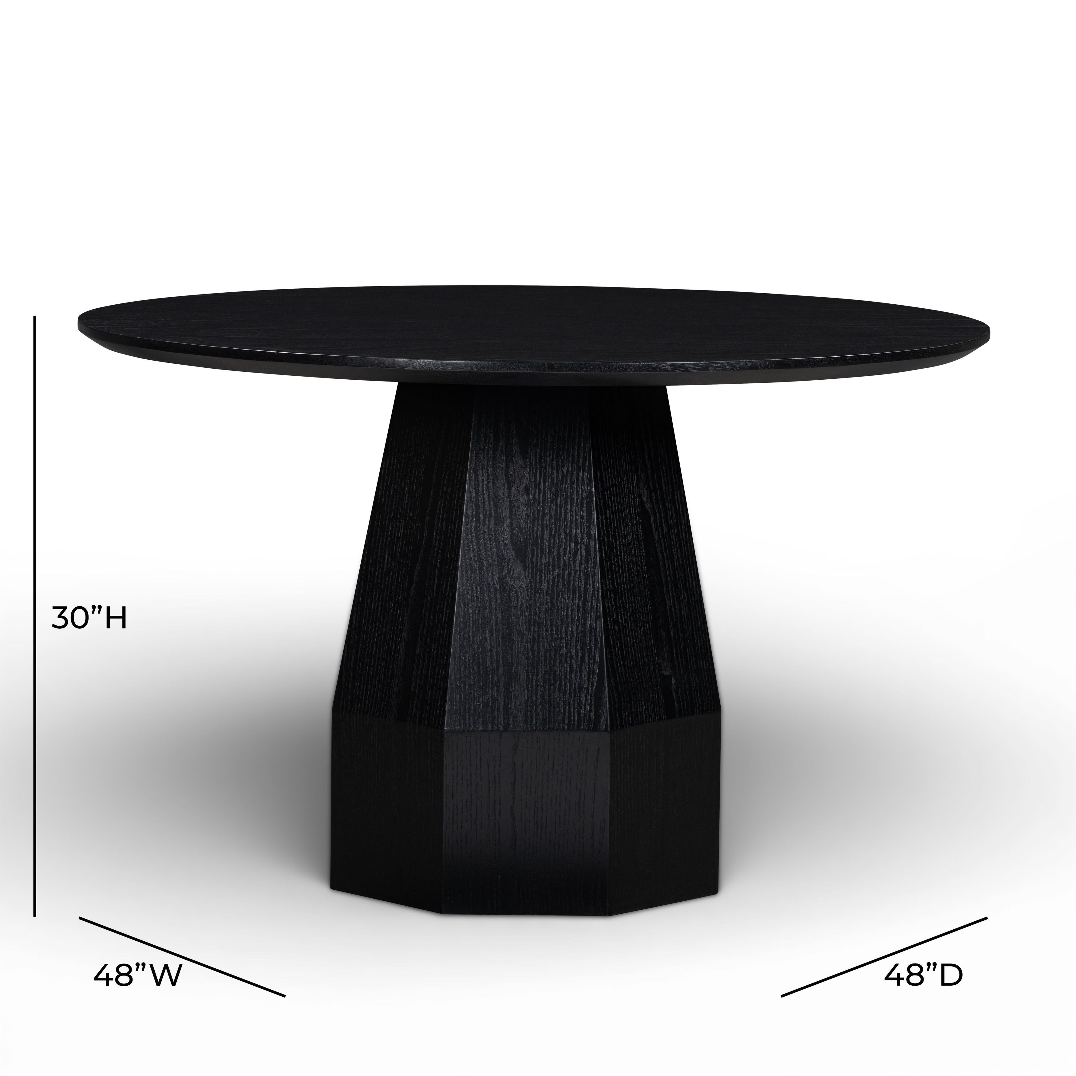 Brocha Black 48" Round Dining Table