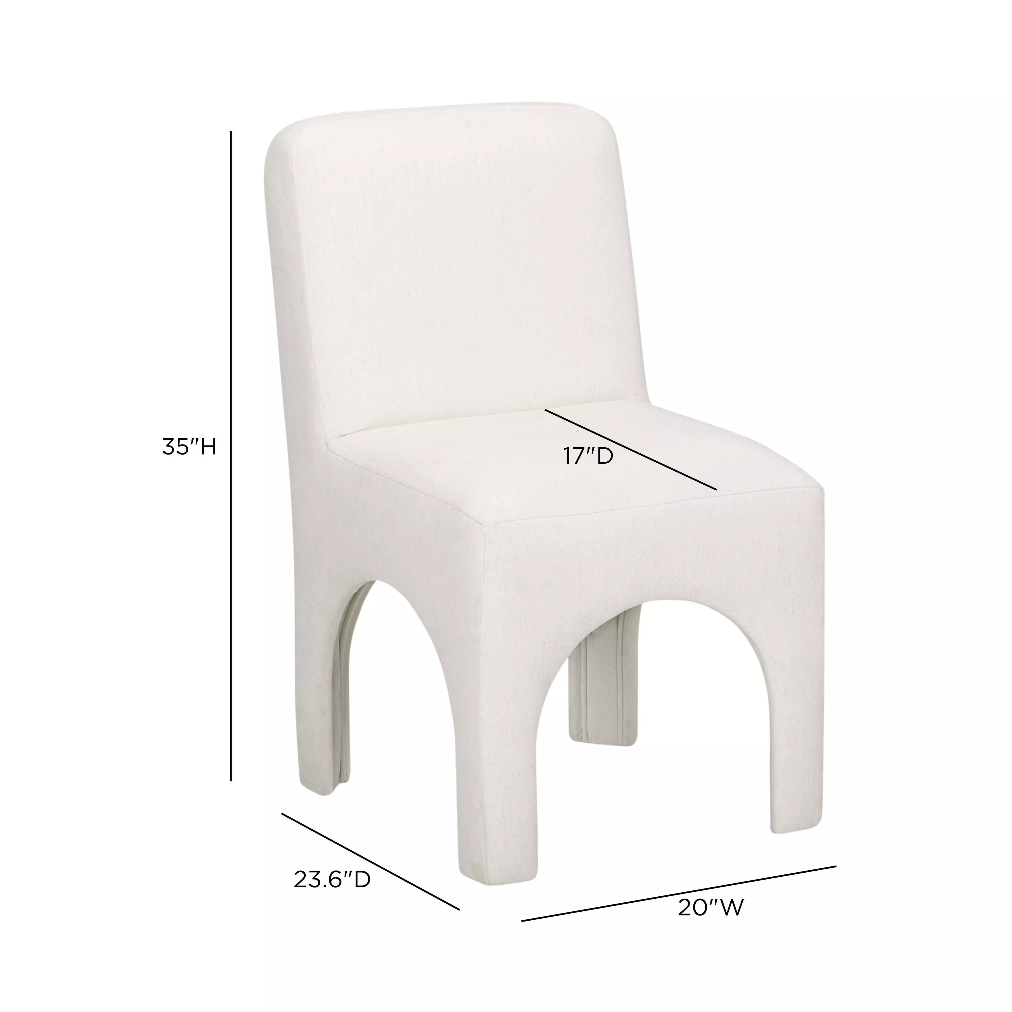 Tomlin Cream Performance Chenille Upholstered Dining Chair